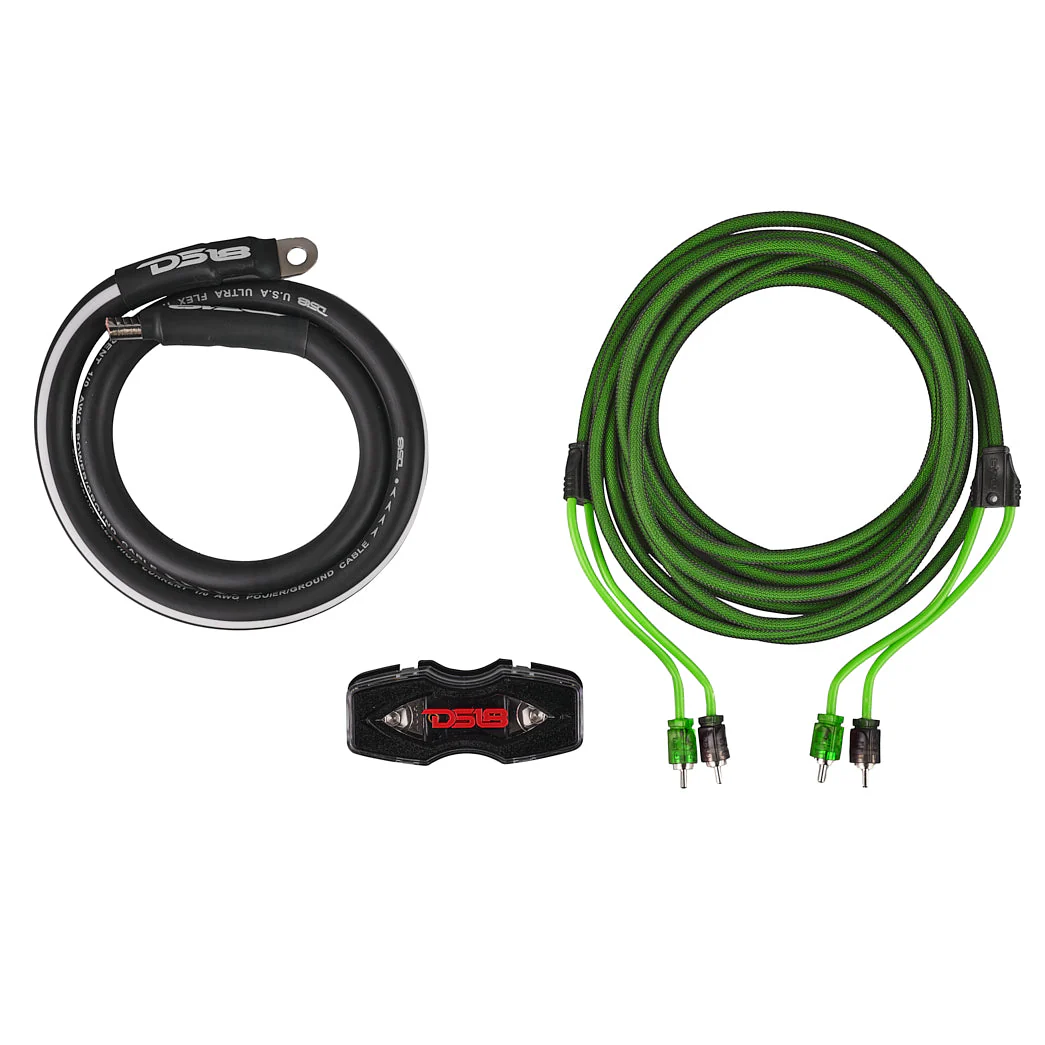 0-GA Amplifier Installation Wiring Kit - Green - Image 3