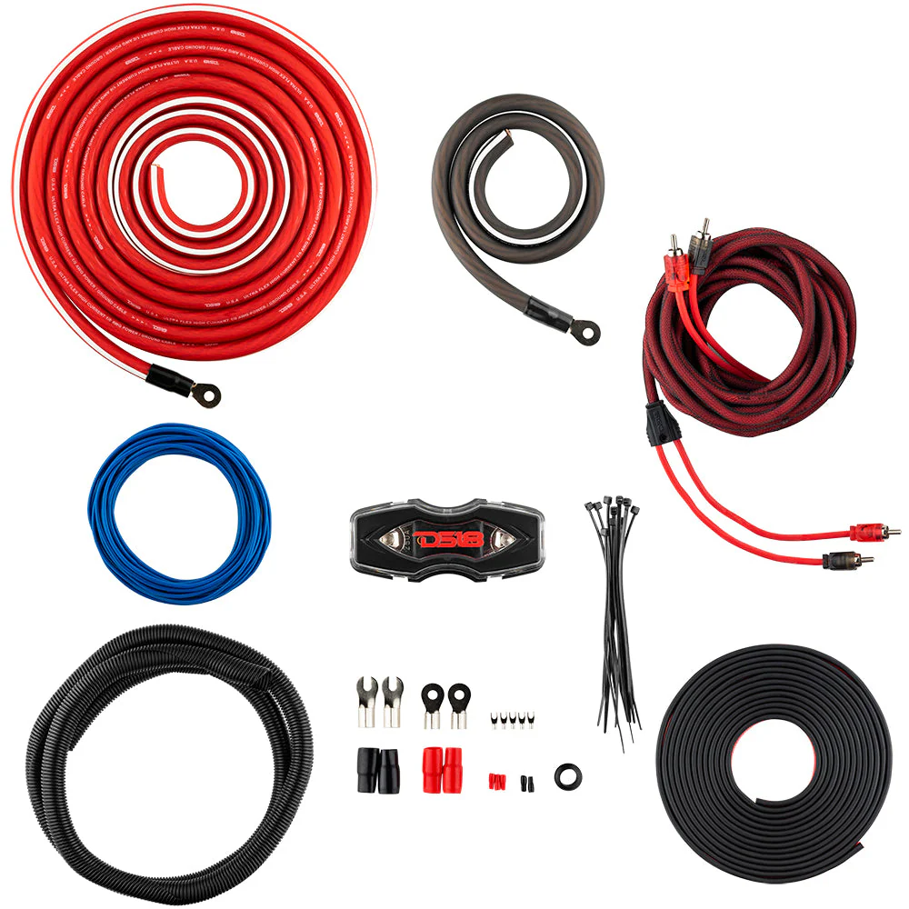 0-GA OFC 100% Copper Amplifier Installation Kit - RED - Image 2