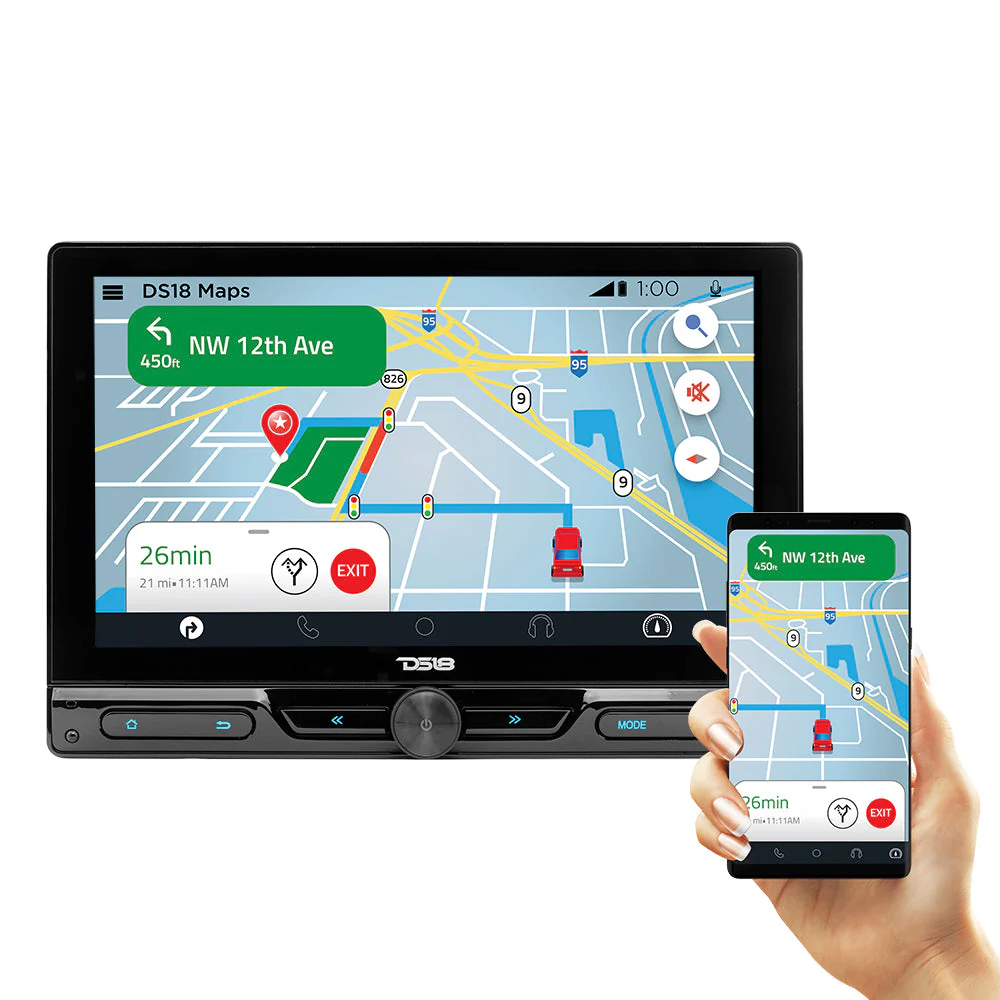 10.5" Floating Adjustable Modular Touchscreen Mechless Single-DIN Head Unit with Bluetooth, Mirror Link and USB - Image 3