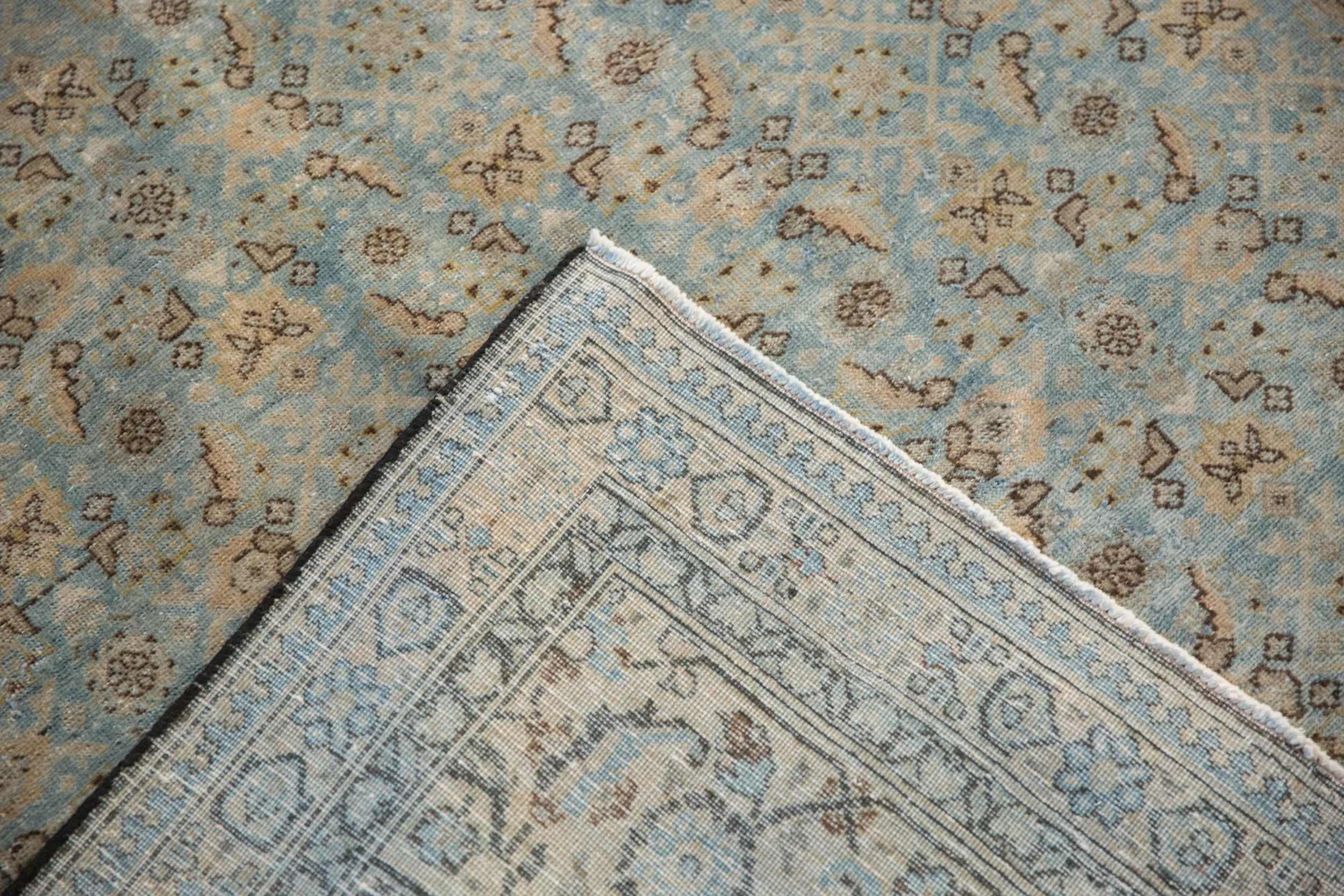 10.5x14 Vintage Distressed Tabriz Carpet - Image 11