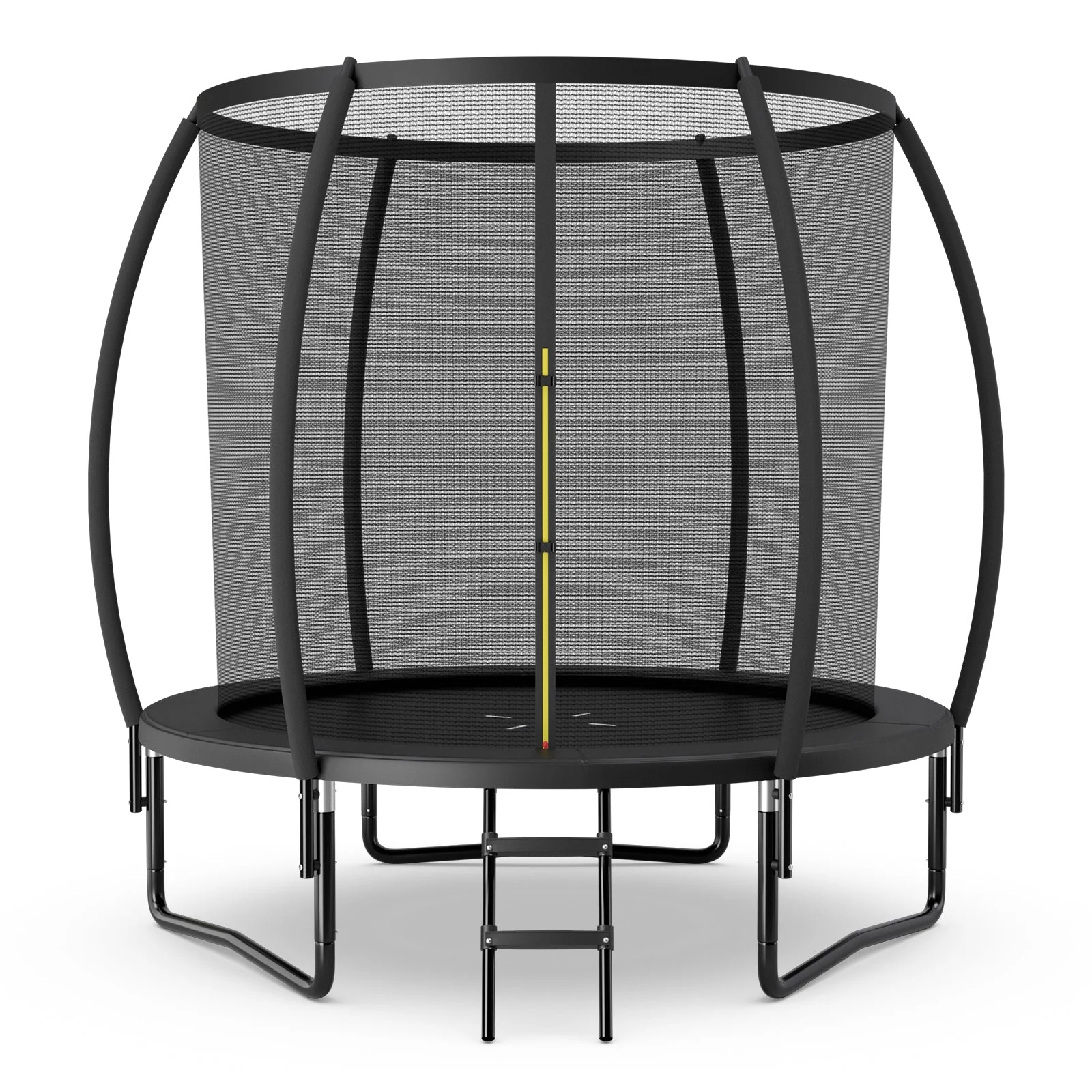 10 Feet ASTM Approved Recreational Trampoline with Ladder-Black - Image 2