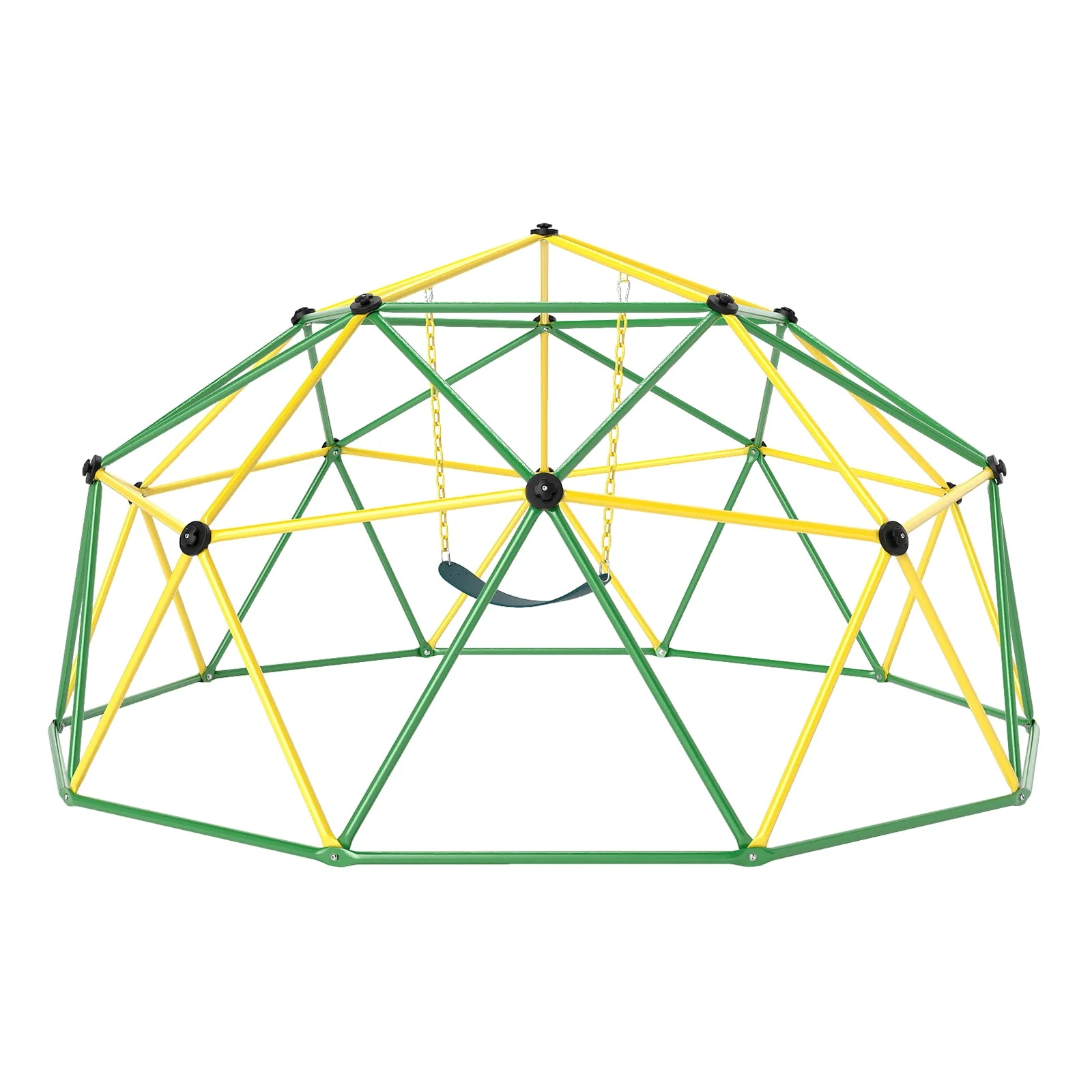 10 Feet Dome Climber with Swing and 800 Lbs Load Capacity-Green - Image 3