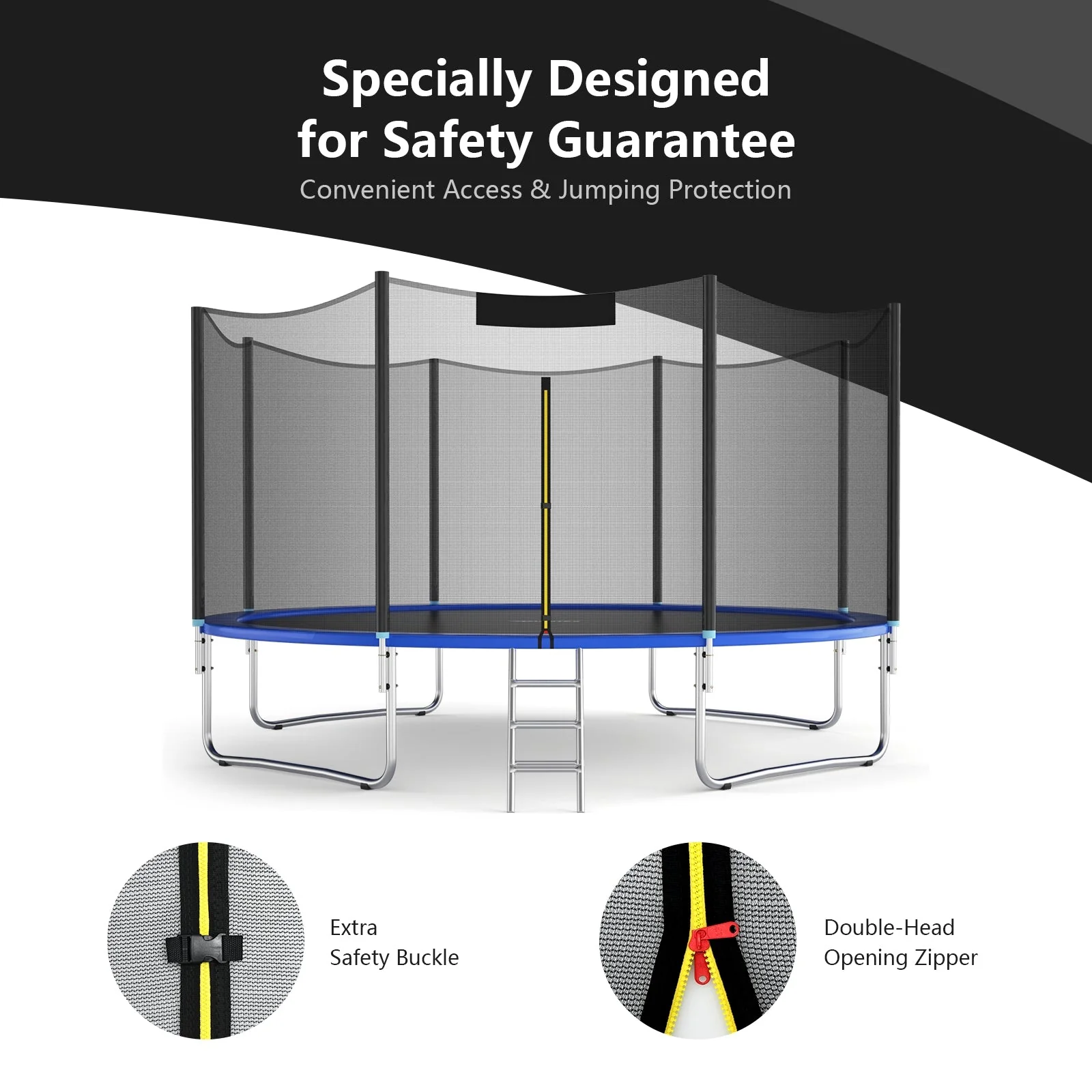 10 Feet Trampoline Safety Replacement Protection Enclosure Net - Image 6