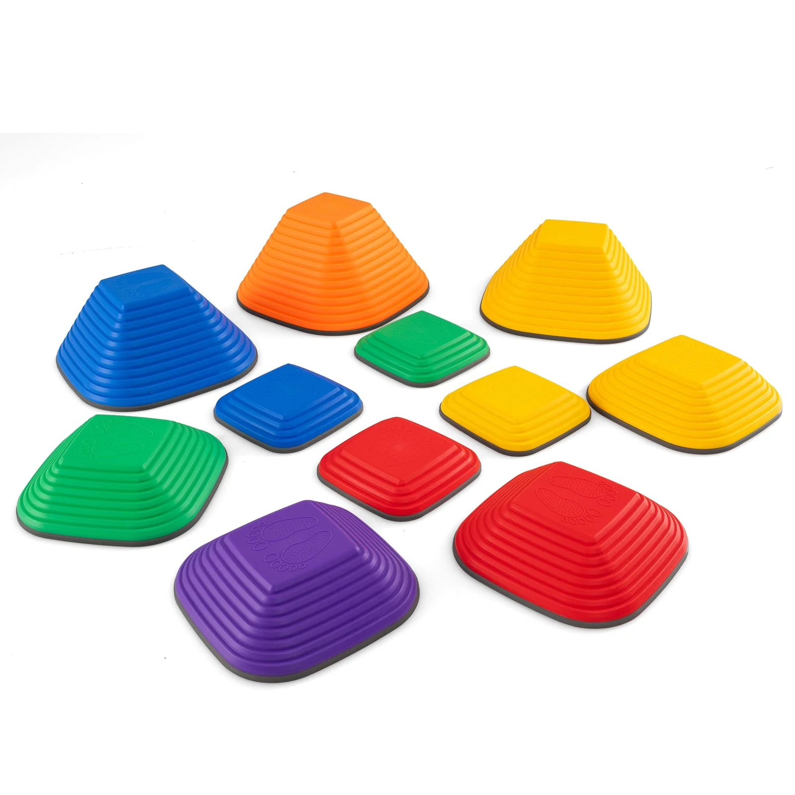 11 Pieces Kids Stepping Stone Square Stackable Indoor Outdoor-Multicolor - Image 2