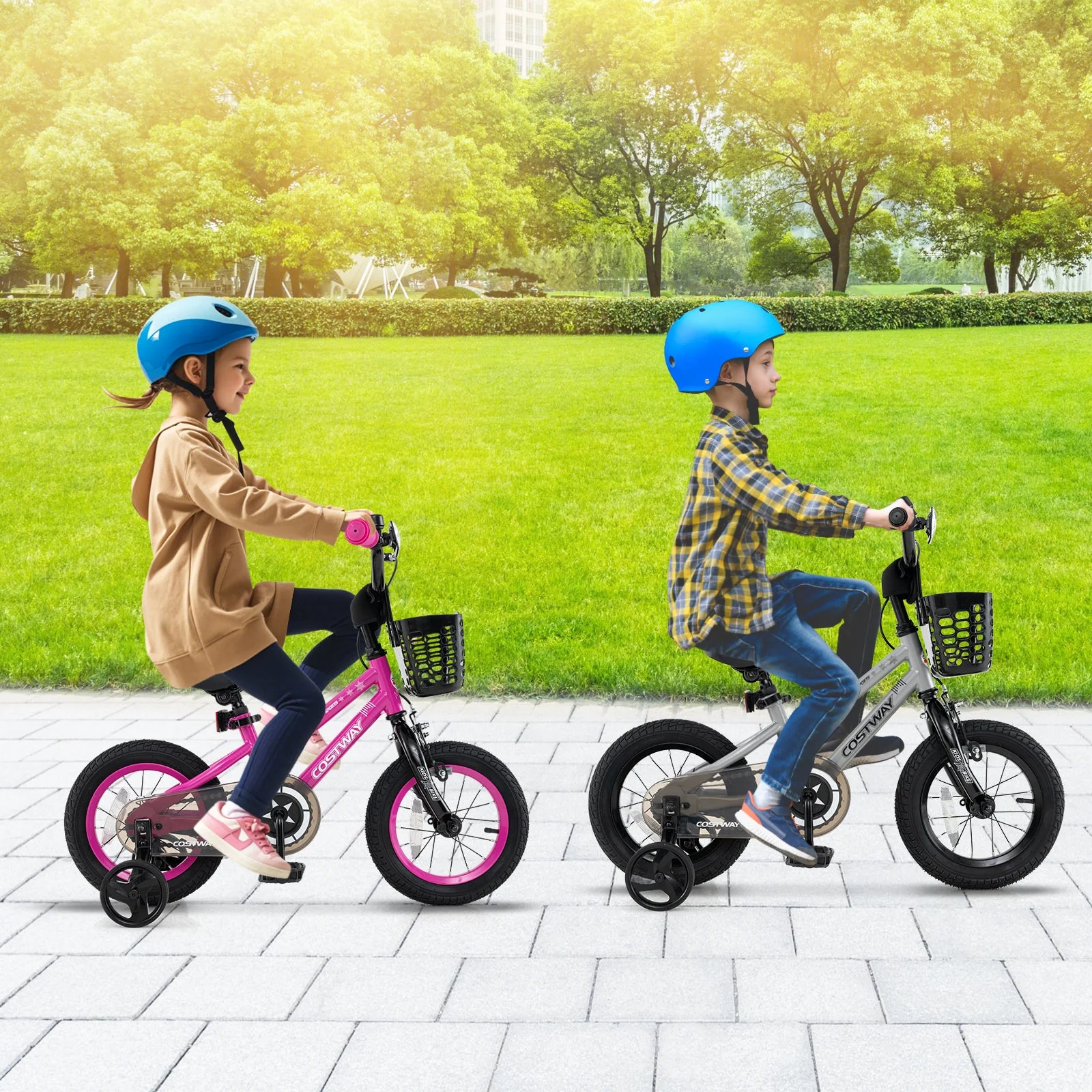 12/14/18 Inch Kids Bike Adjustable with Transparent Chain Cover for 3-8 Years Old-16 inches - Image 2