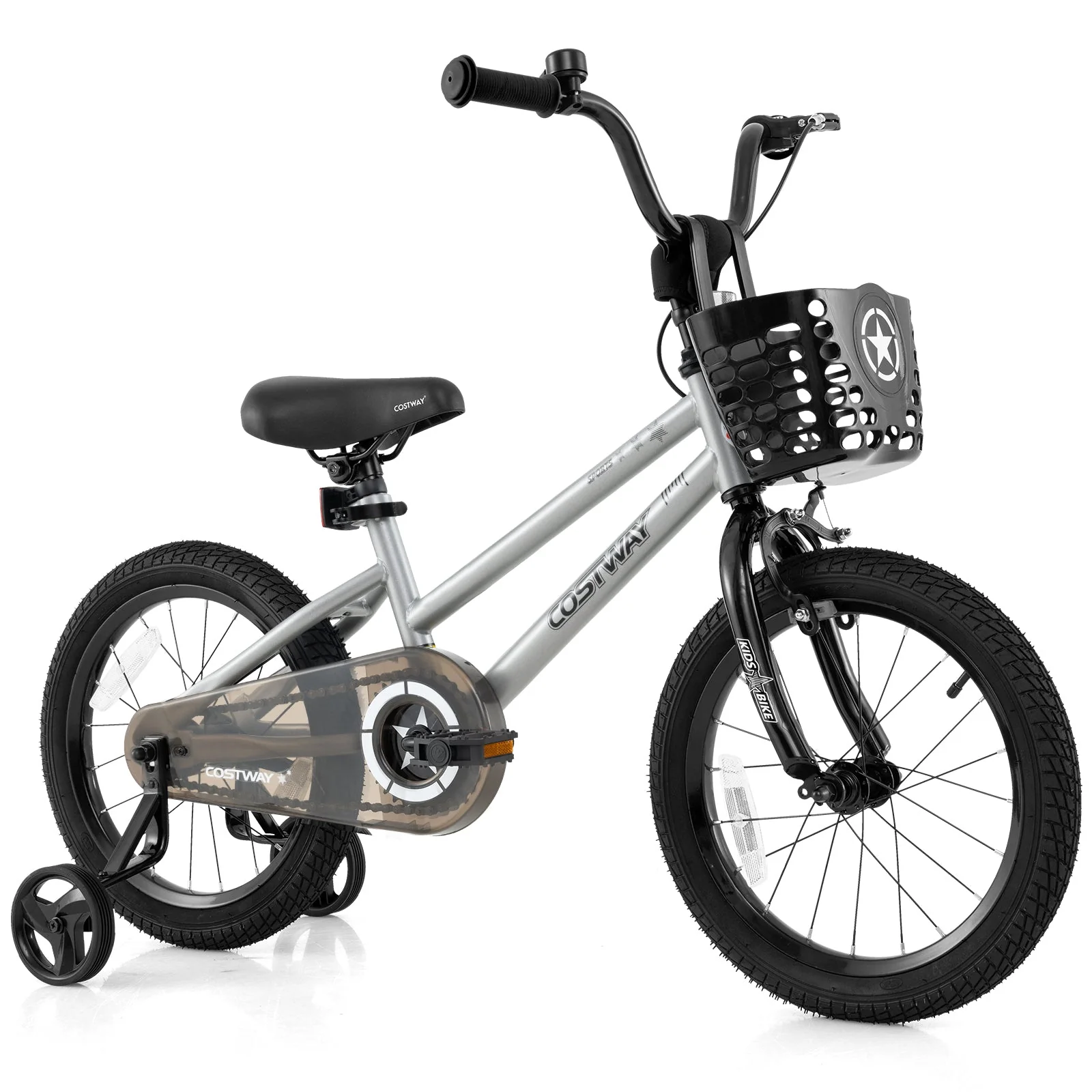 12/14/18 Inch Kids Bike Adjustable with Transparent Chain Cover for 3-8 Years Old-16 inches - Image 3