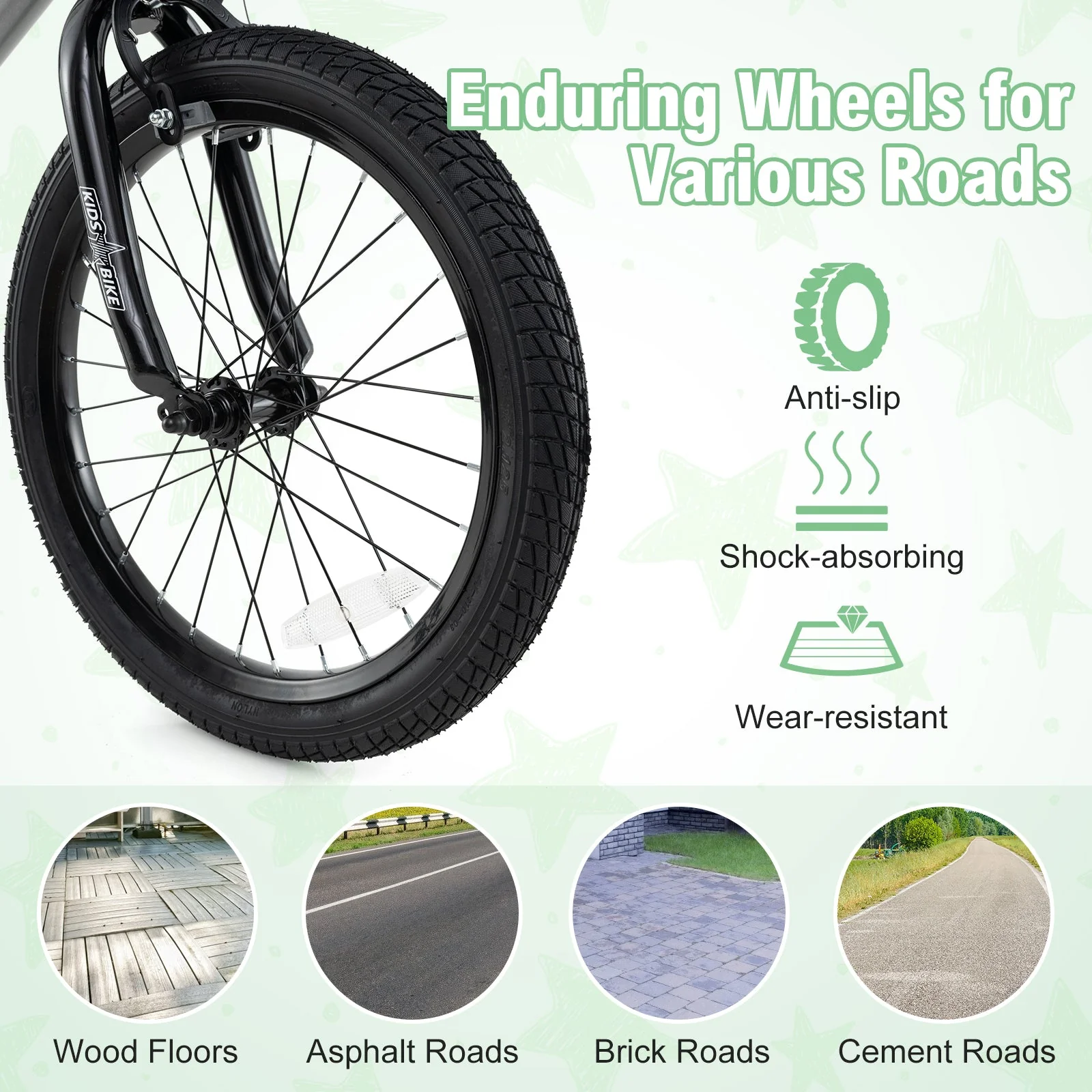 12/14/18 Inch Kids Bike Adjustable with Transparent Chain Cover for 3-8 Years Old-16 inches - Image 8
