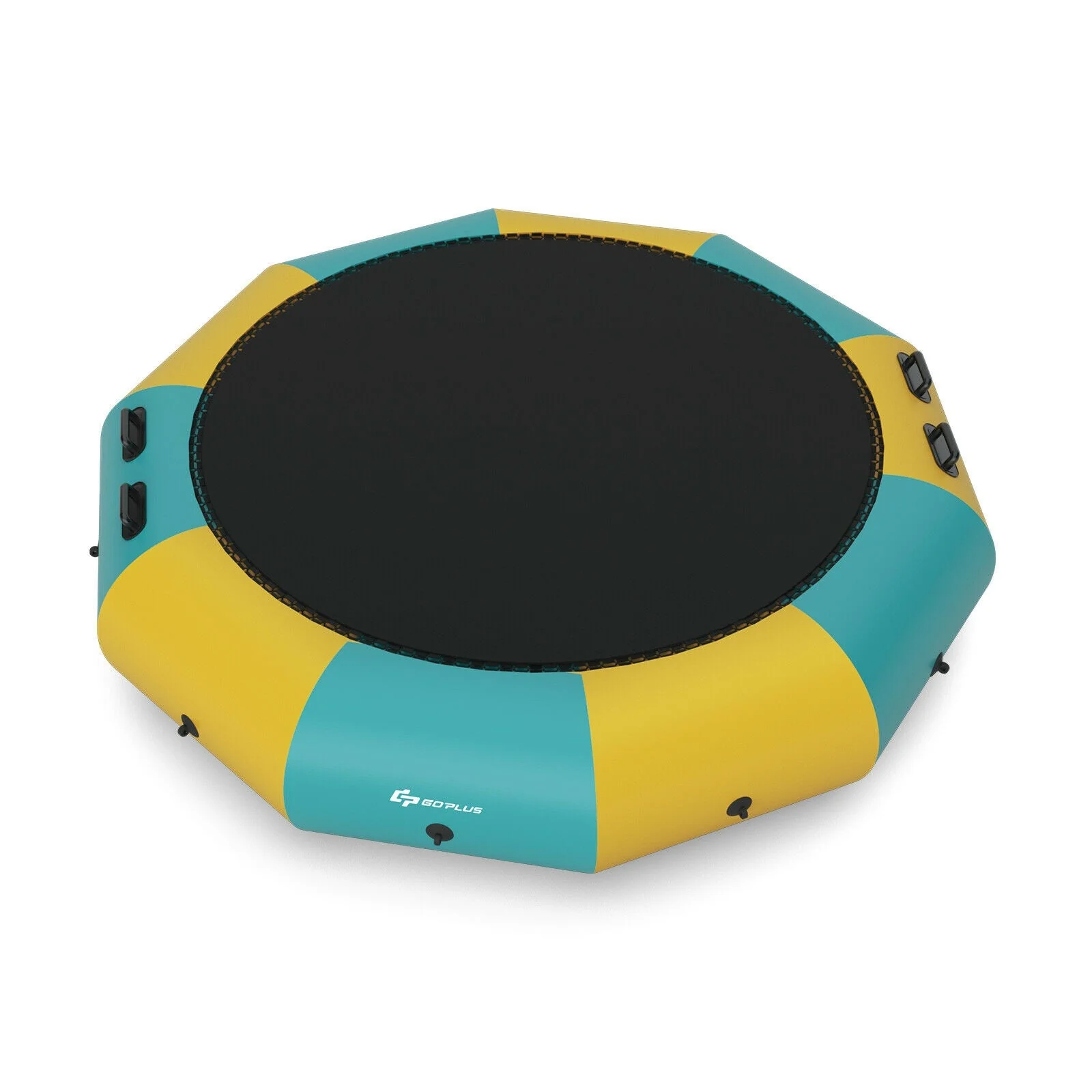 12 Feet Inflatable Splash Padded Water Bouncer Trampoline-Yellow - Image 3