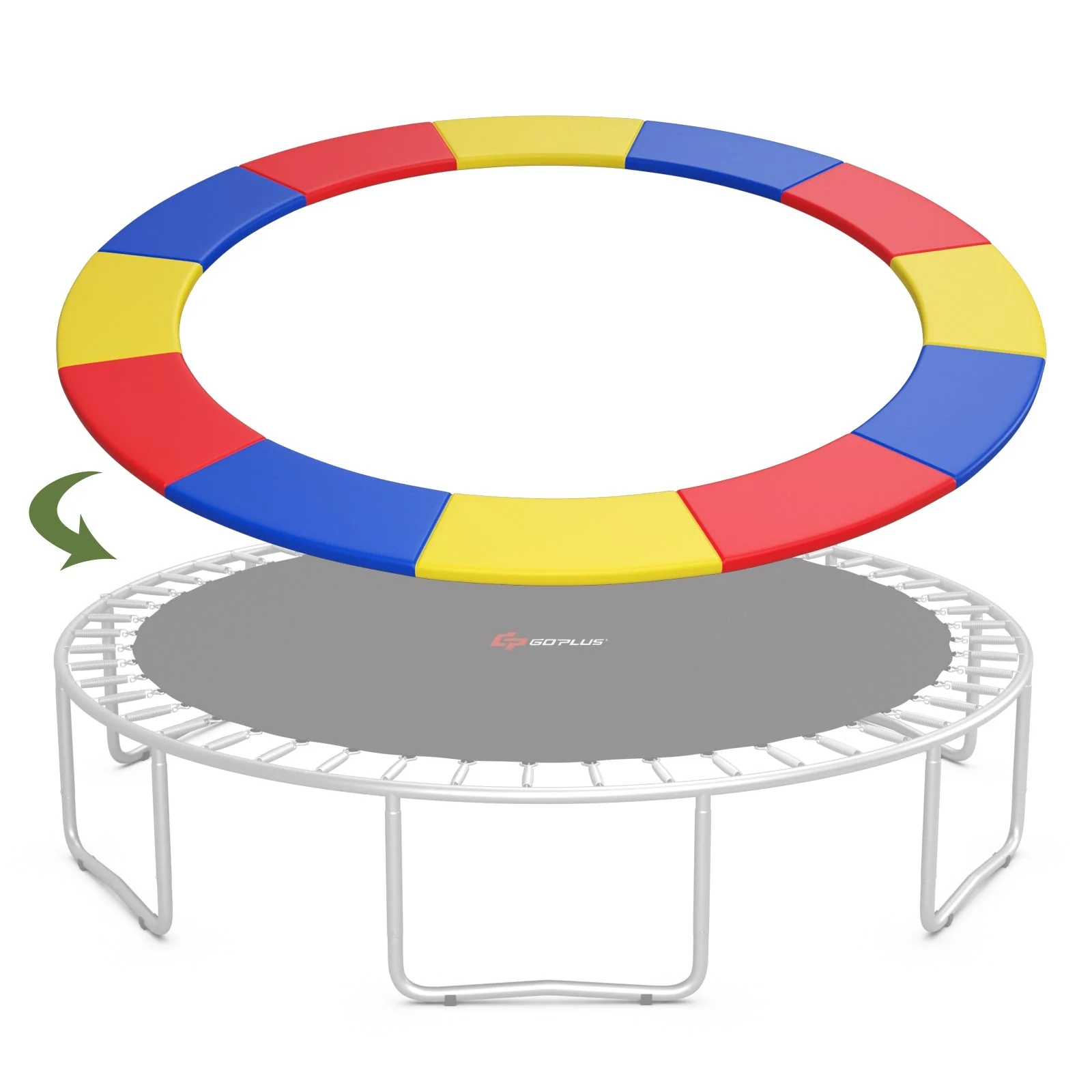 12 Feet Waterproof and Tear-Resistant Universal Trampoline Safety Pad Spring Cover-Multicolor - Image 3