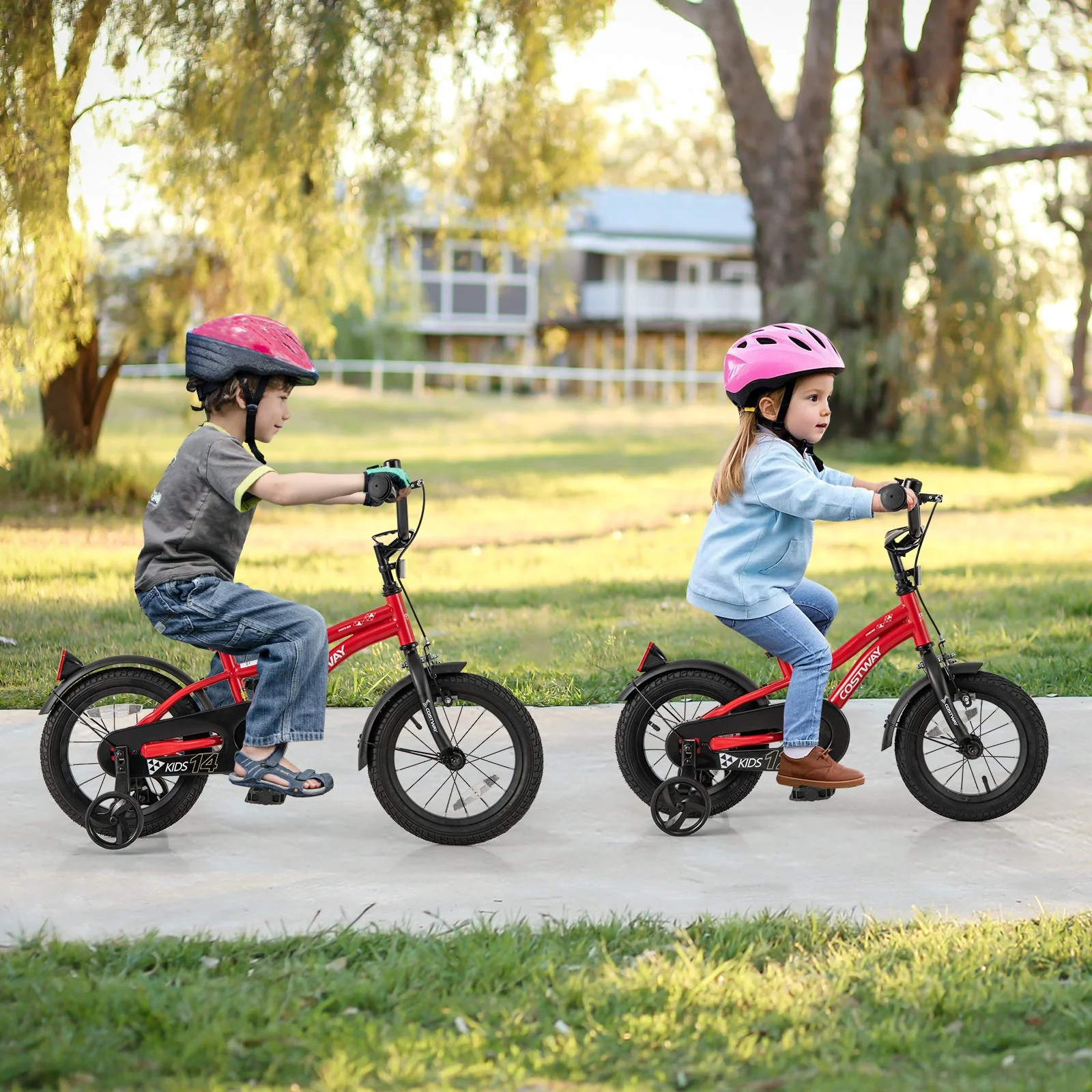 12 Inch Kids Bike Adjustable Bicycle with Reflectors and Bell for 3-4 Years Old - Image 2