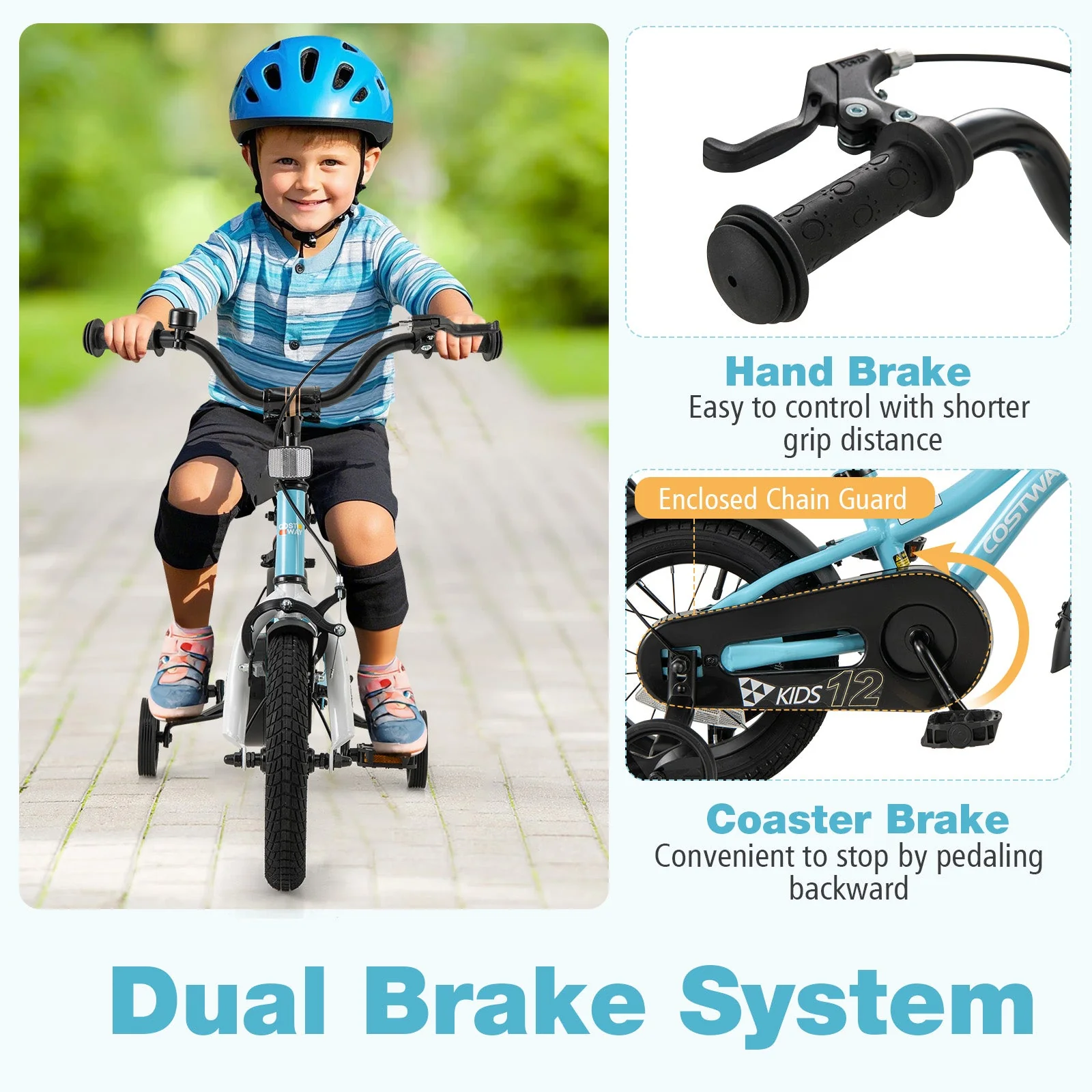 12-Inch Kids Bike for 3-4 Years Old Children Bicycle with Training Wheels - Image 5