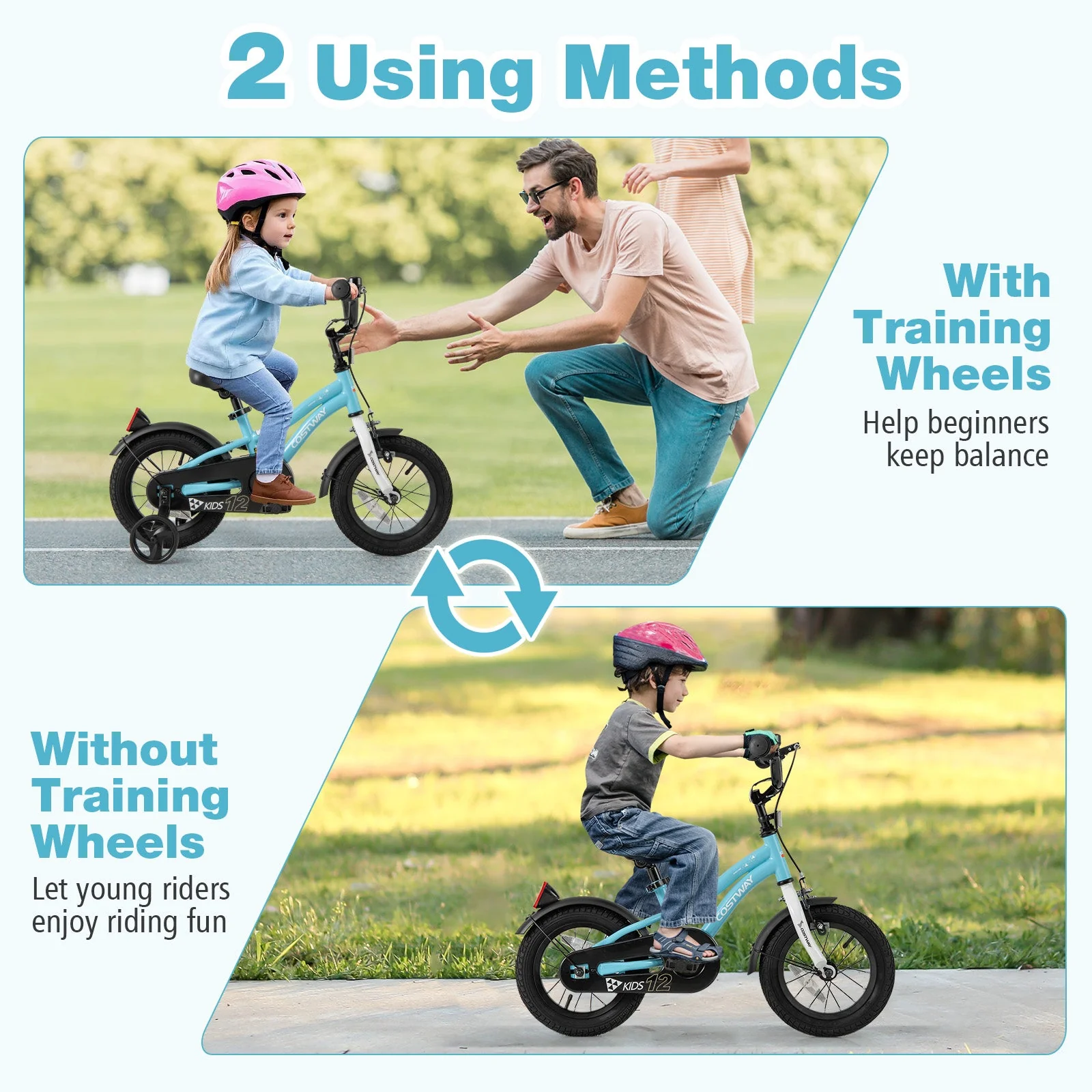 12-Inch Kids Bike for 3-4 Years Old Children Bicycle with Training Wheels - Image 7