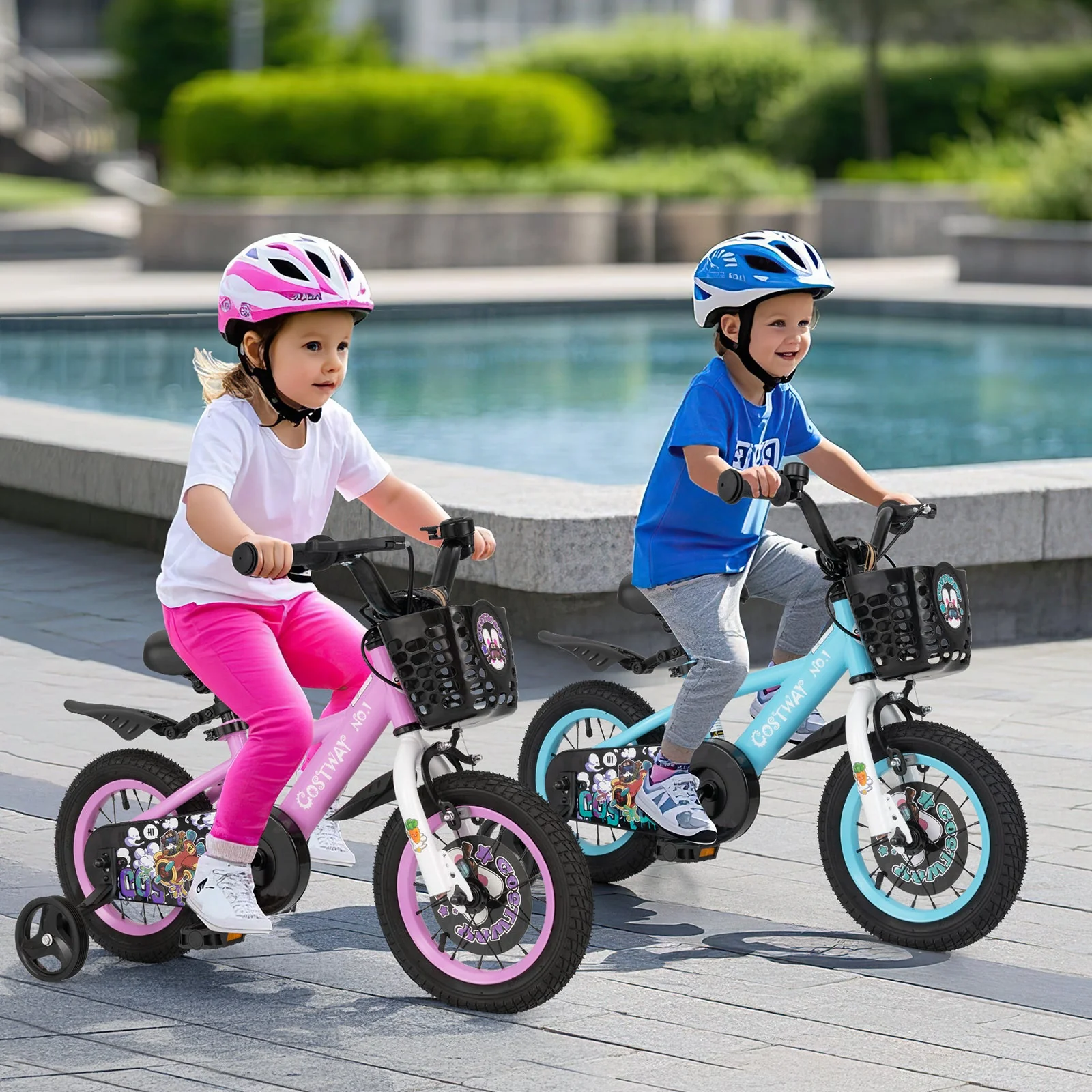 12 Inch Kids Bike for 3-4 Years Old Sport Bicycle with Adjustable Handlebar and Saddle-12 inches - Image 2