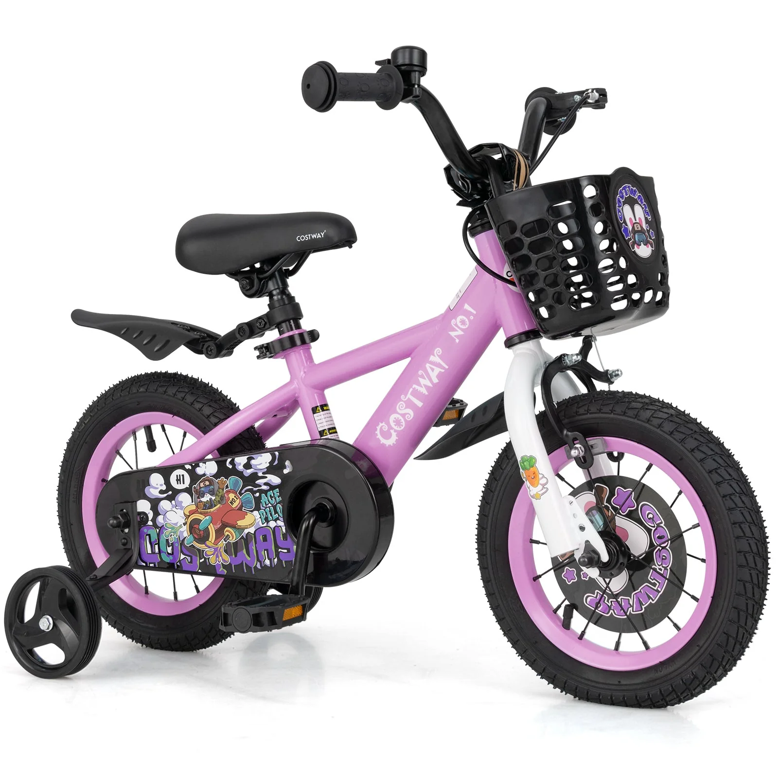 12 Inch Kids Bike for 3-4 Years Old Sport Bicycle with Adjustable Handlebar and Saddle-12 inches - Image 3