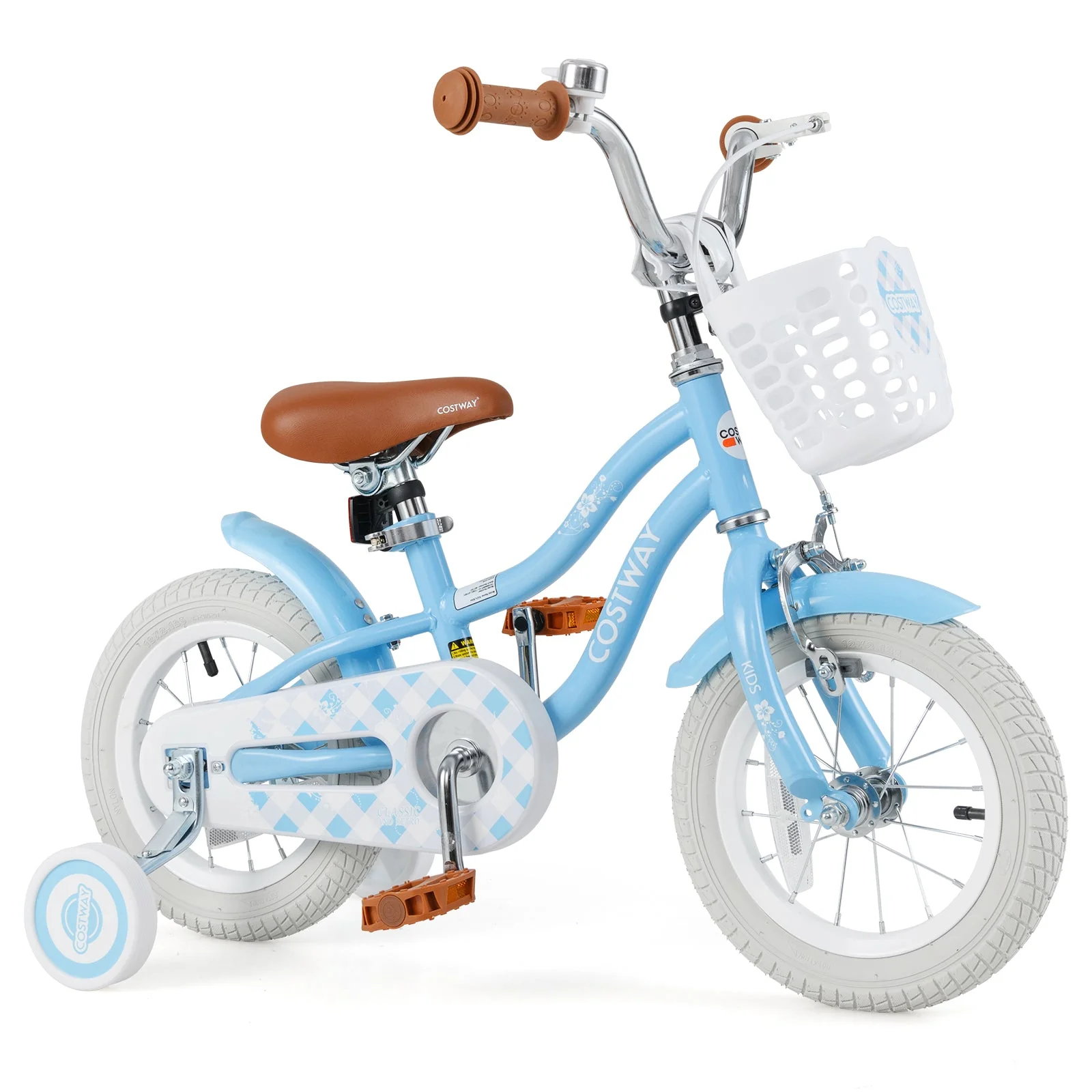 12 Inch Kids Bike with Adjustable Handlebar and Seat for 3-4 Year Old - Image 3