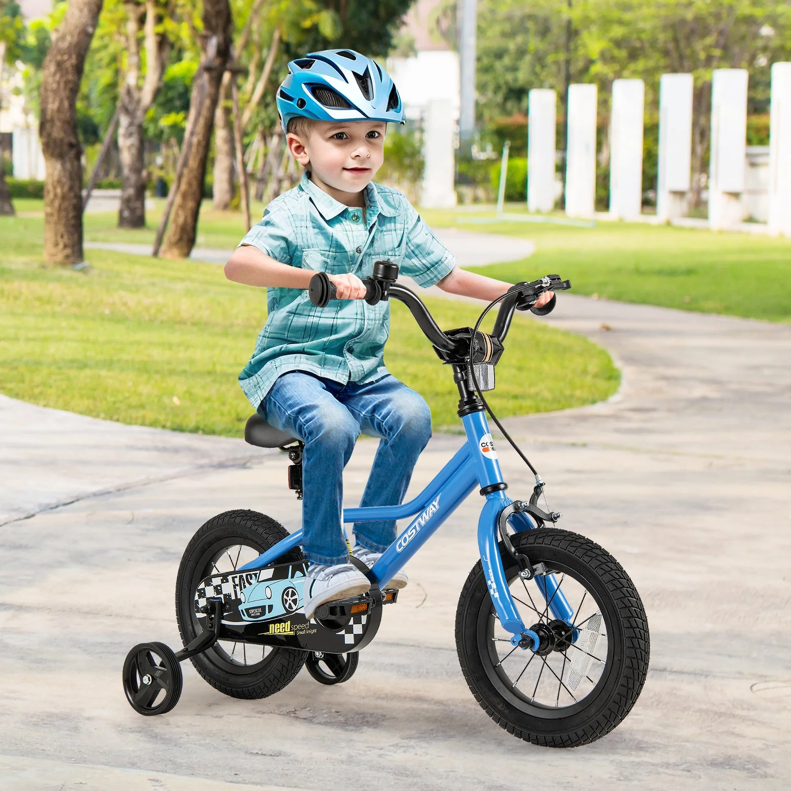 12 Inch Kids Bike with Removable Training Wheels for Aged 3-4 Years Old - Image 2