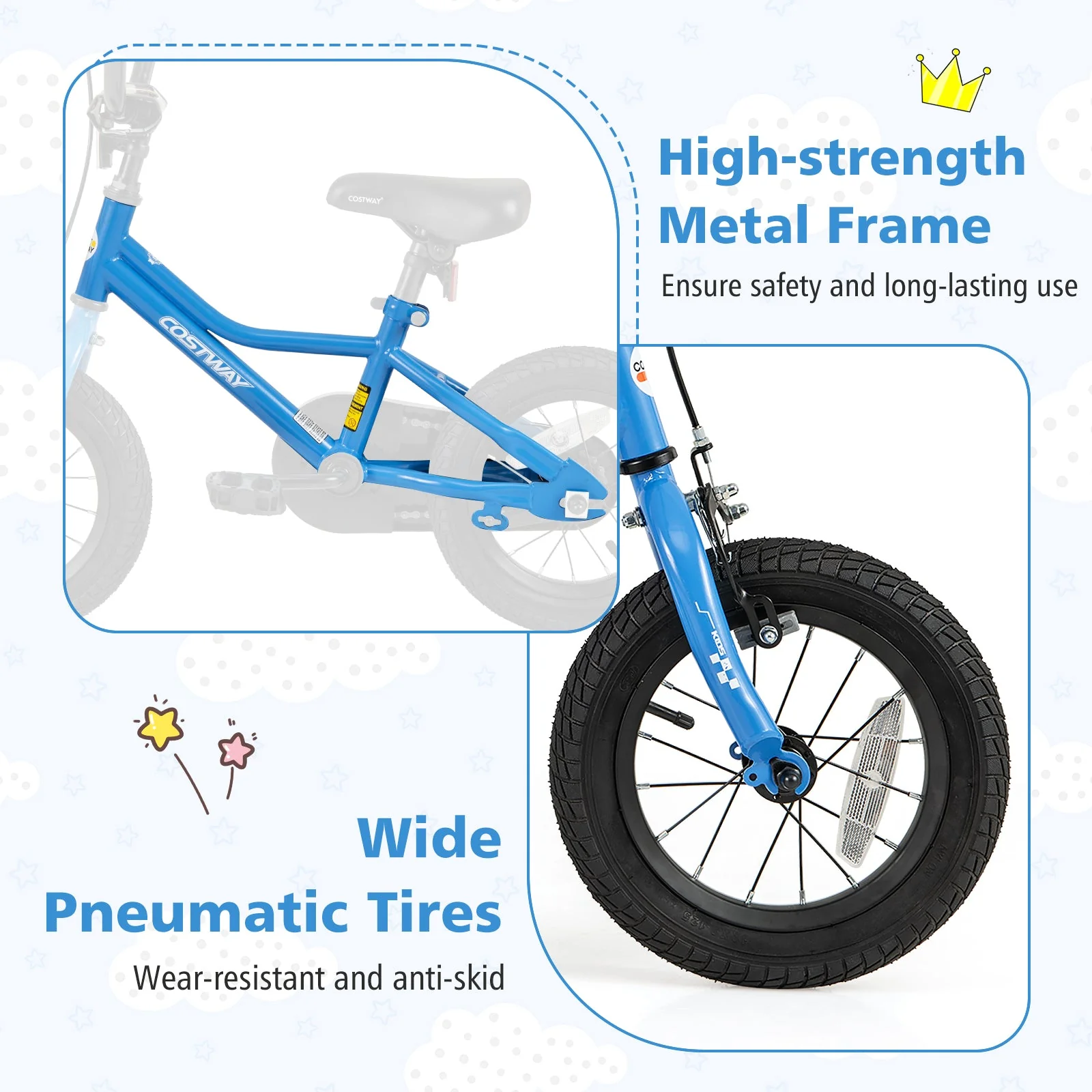 12 Inch Kids Bike with Removable Training Wheels for Aged 3-4 Years Old - Image 7