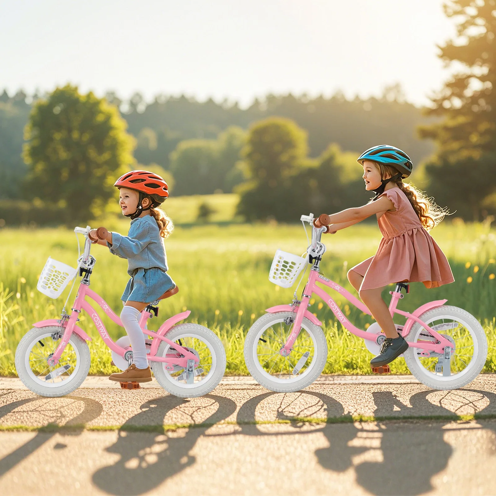 12 Inch Kids Bike with Training Wheels and Basket for Boys Girls 3-4 Years Old - Image 2