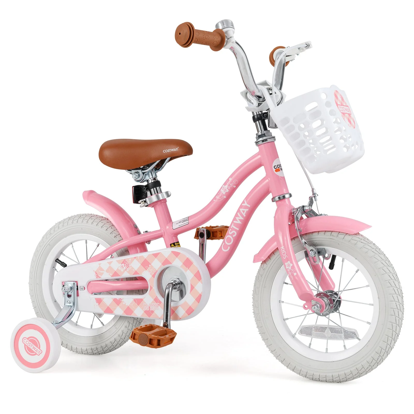 12 Inch Kids Bike with Training Wheels and Basket for Boys Girls 3-4 Years Old - Image 3