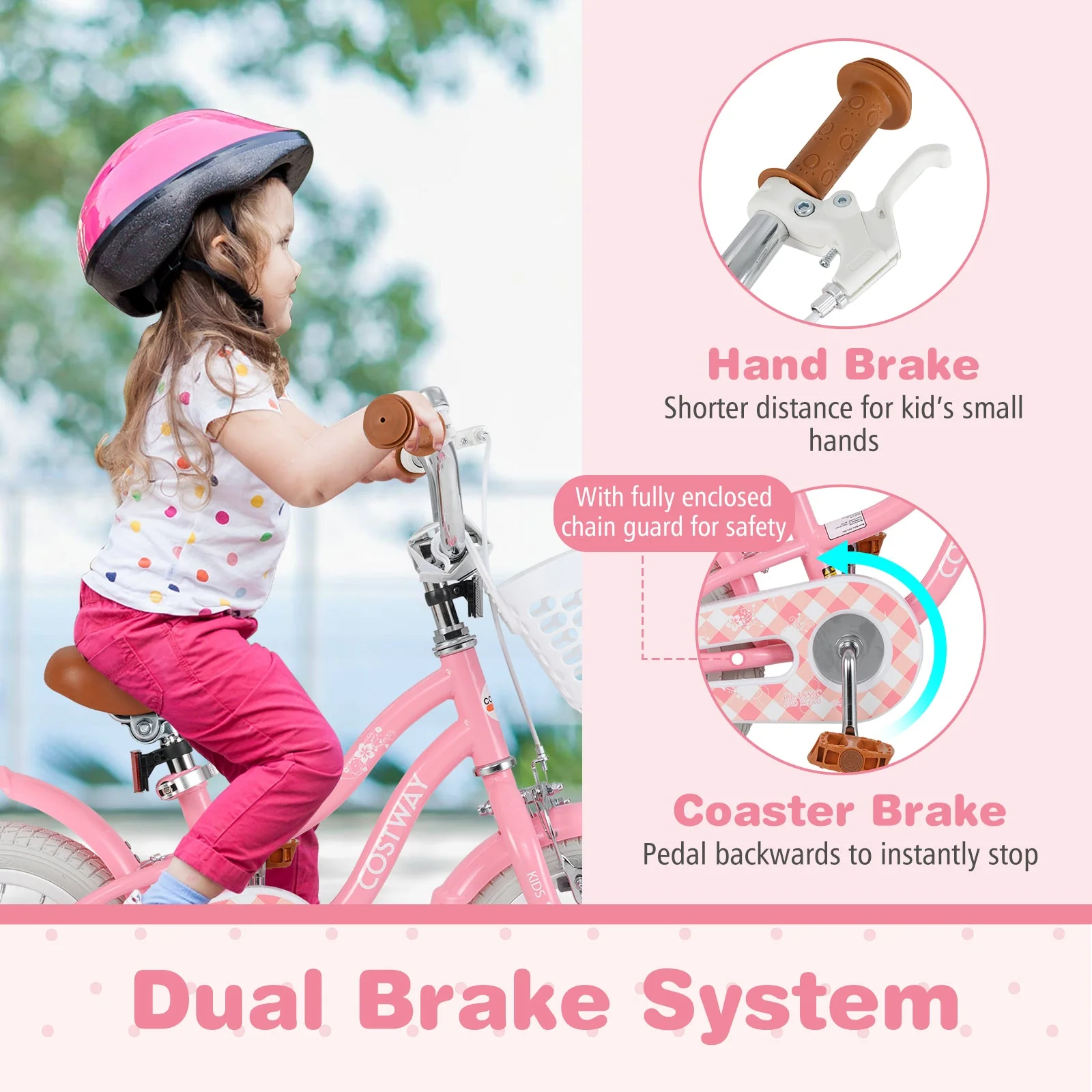 12 Inch Kids Bike with Training Wheels and Basket for Boys Girls 3-4 Years Old - Image 6