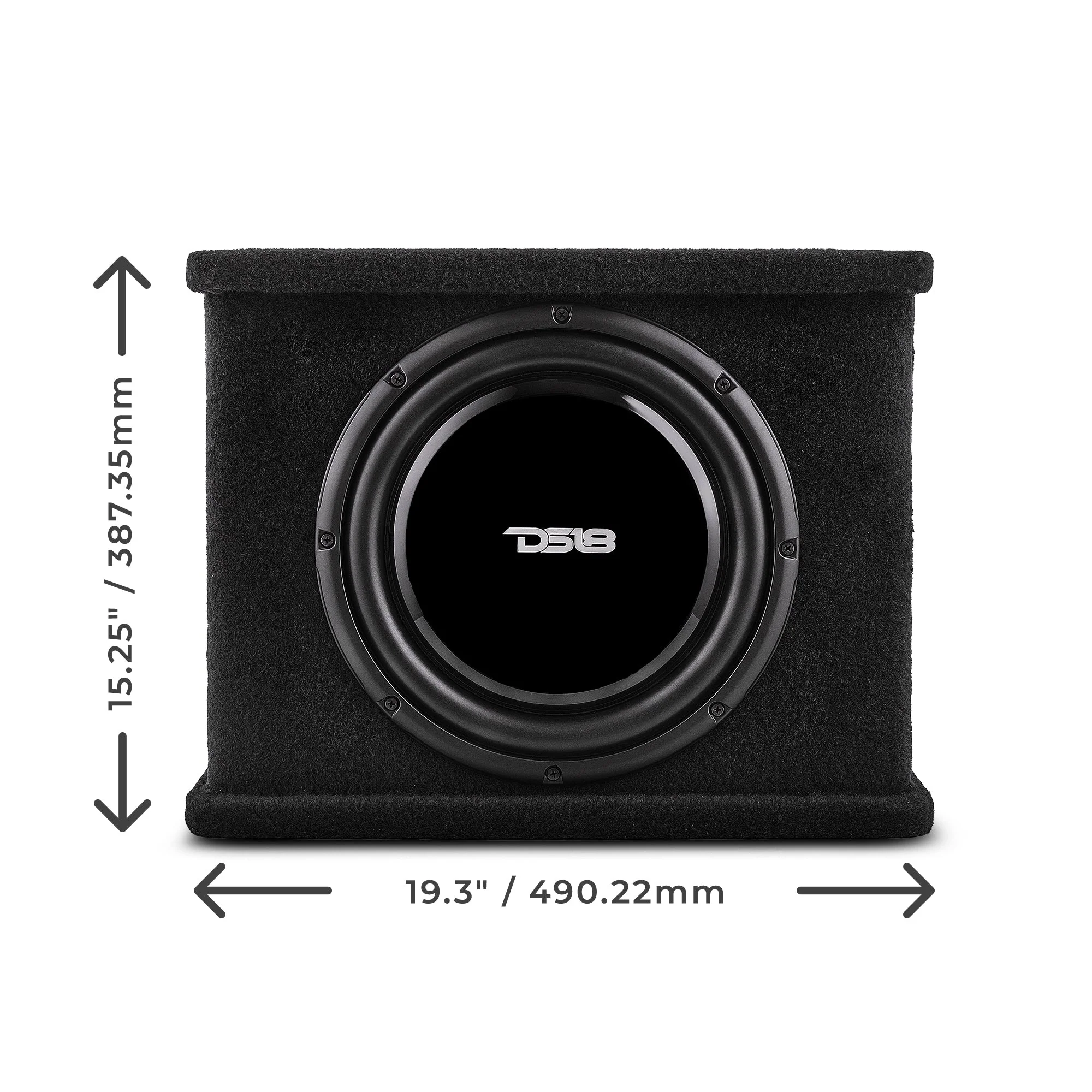 12" Loaded Shallow Subwoofer Enclosure 350 Watts Rms @ 2 ohm - Image 6