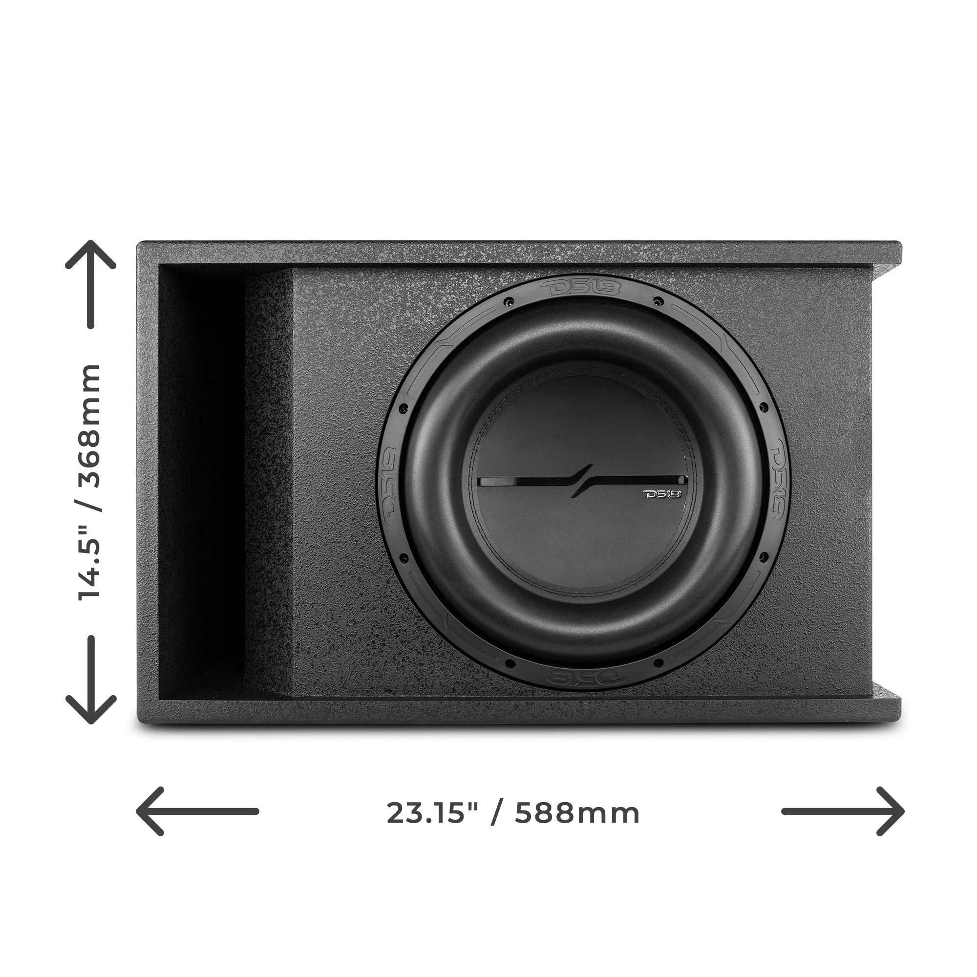 12" Loaded Subwoofer Ported Rugged Armored Enclosure With ZXI12.2D 1000 Watts Rms - Image 2