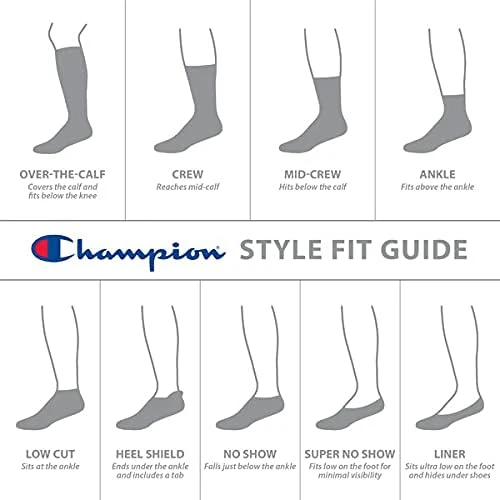 12-Pack Champion Super No Show Socks - Assorted Colors - Image 3