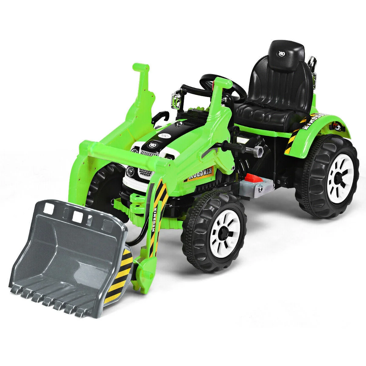 12 V Battery Powered Kids Ride on Dumper Truck-Green - Image 4