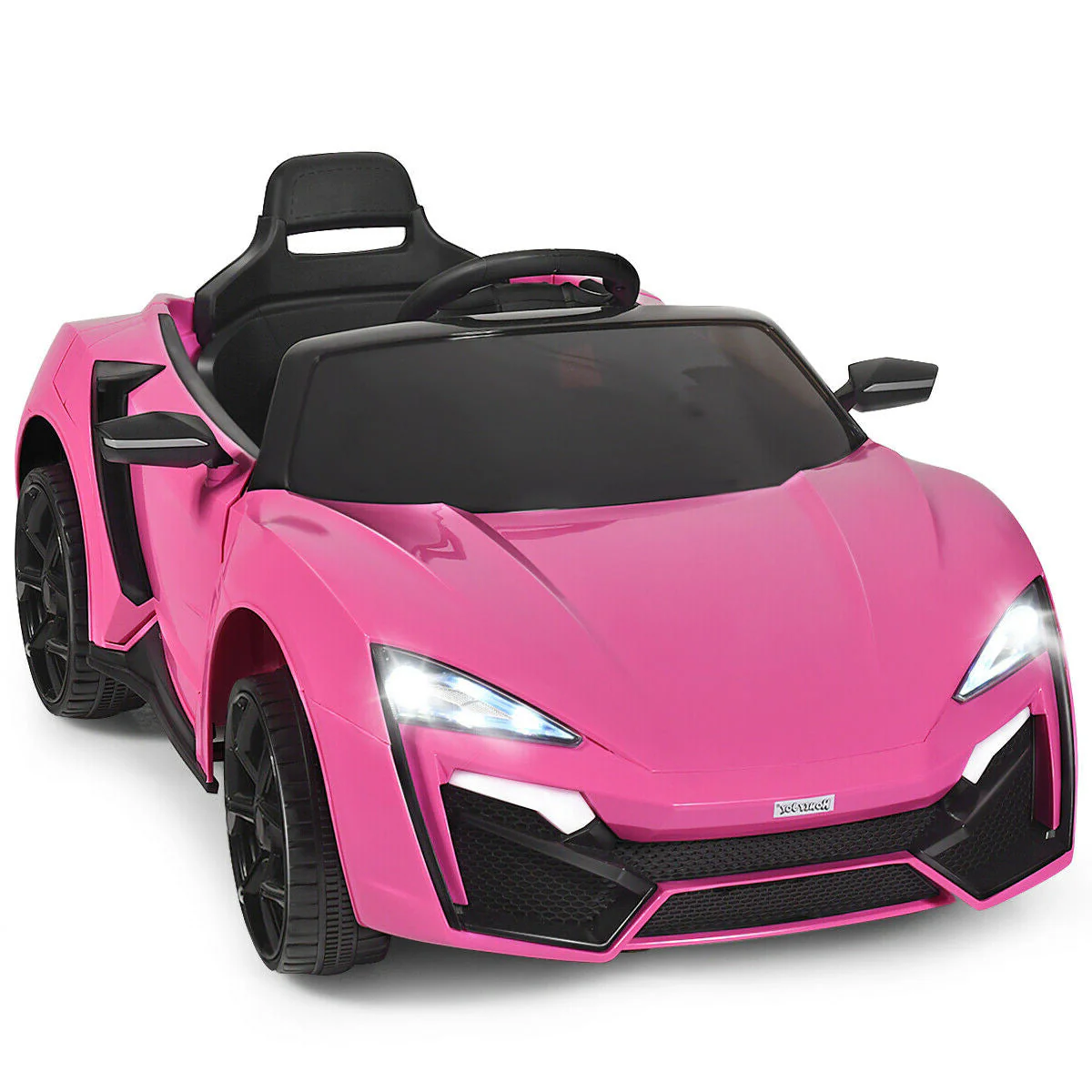 12V 2.4G RC Electric Vehicle with Lights-Pink - Image 3