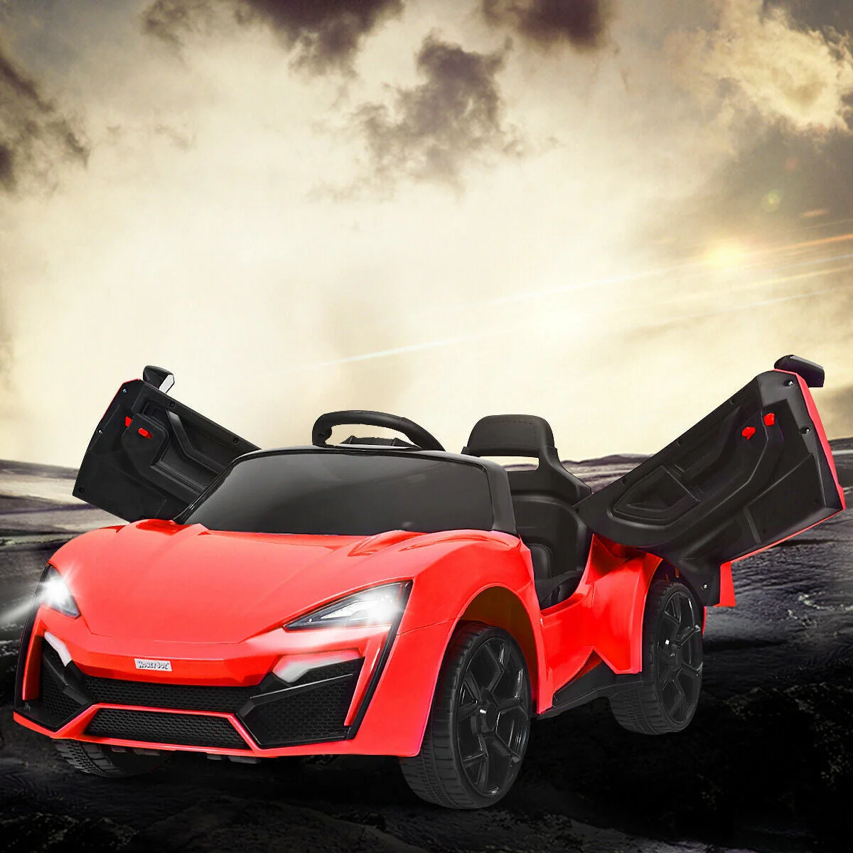 12V 2.4G RC Electric Vehicle with Lights-Red - Image 2