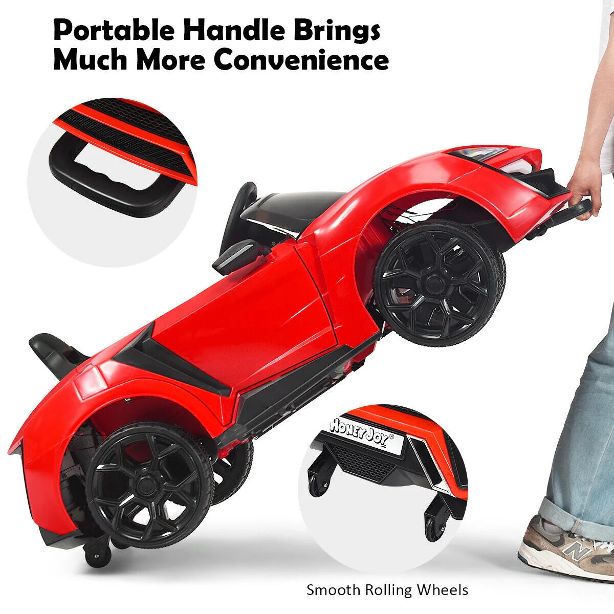 12V 2.4G RC Electric Vehicle with Lights-Red - Image 7