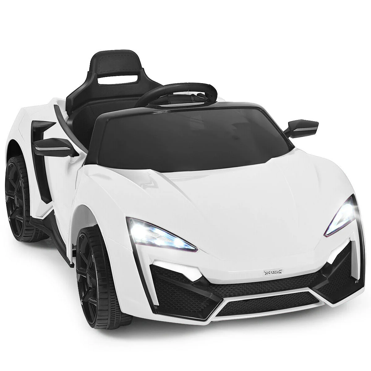 12V 2.4G RC Electric Vehicle with Lights-White - Image 3