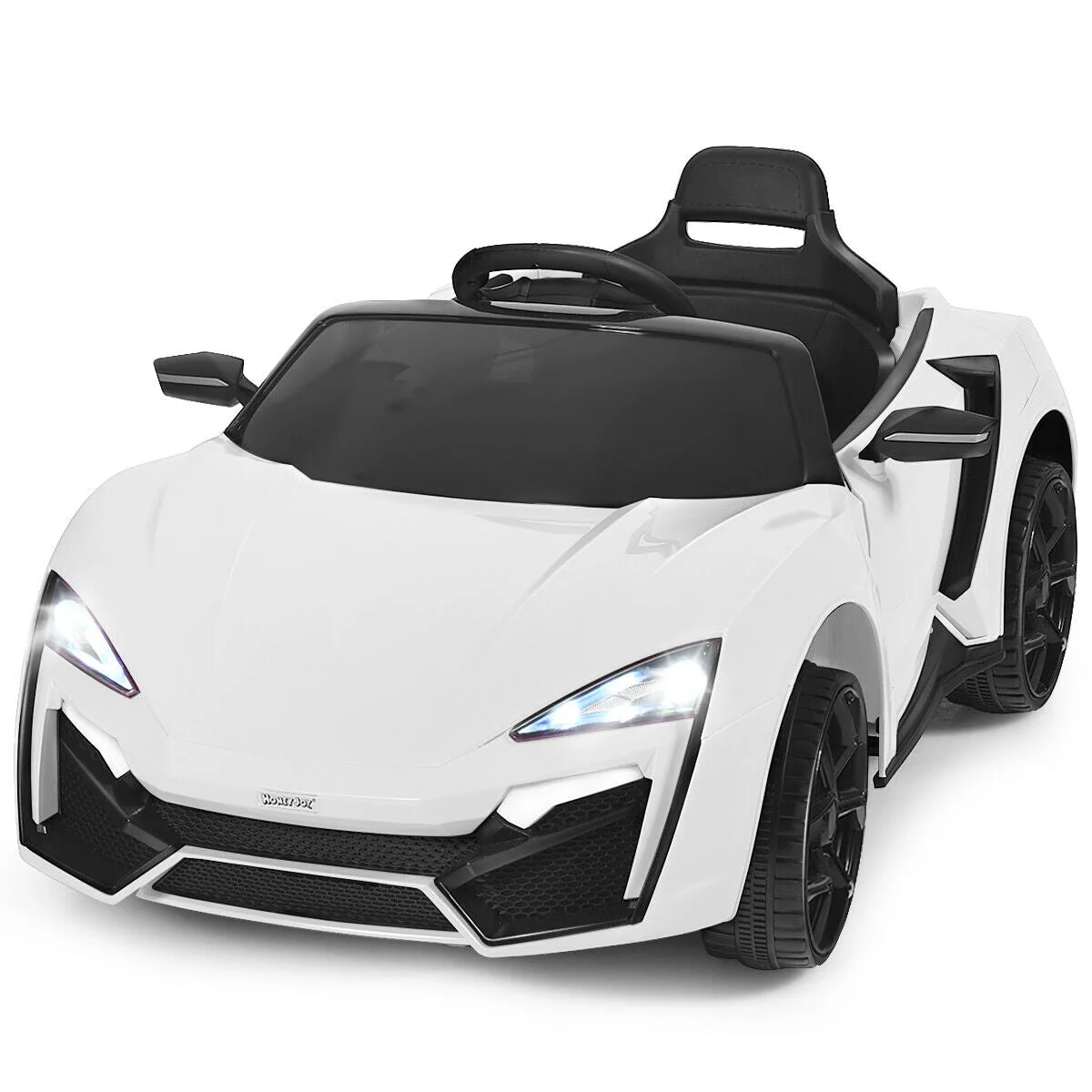12V 2.4G RC Electric Vehicle with Lights-White - Image 4