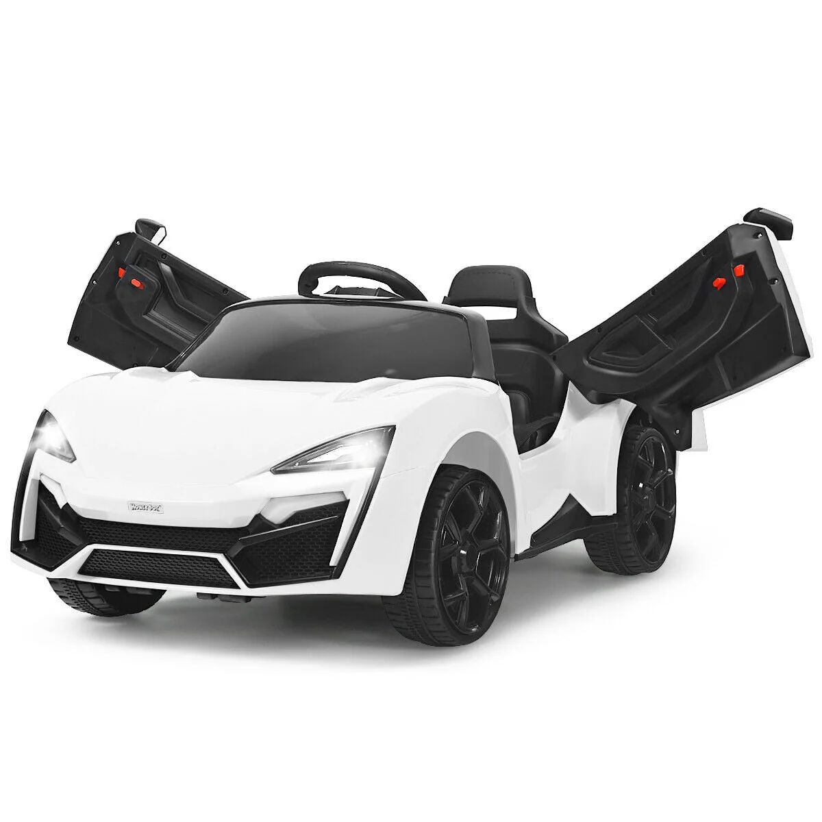 12V 2.4G RC Electric Vehicle with Lights-White - Image 8