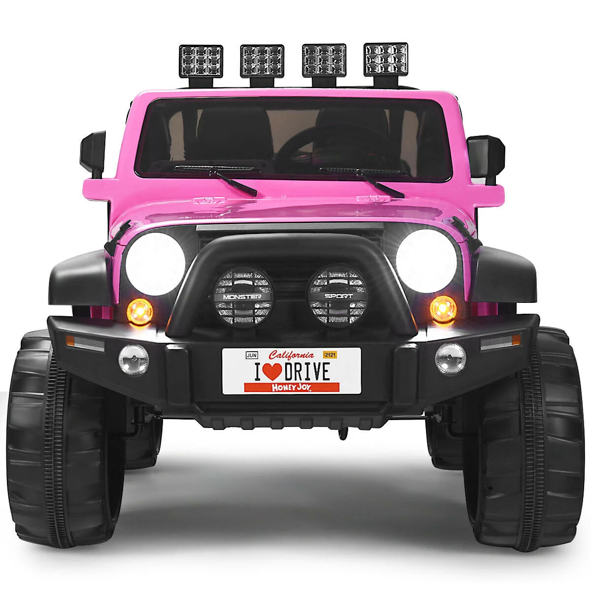 12V 2-Seater Ride on Car Truck with Remote Control and Storage Room-Pink - Image 3