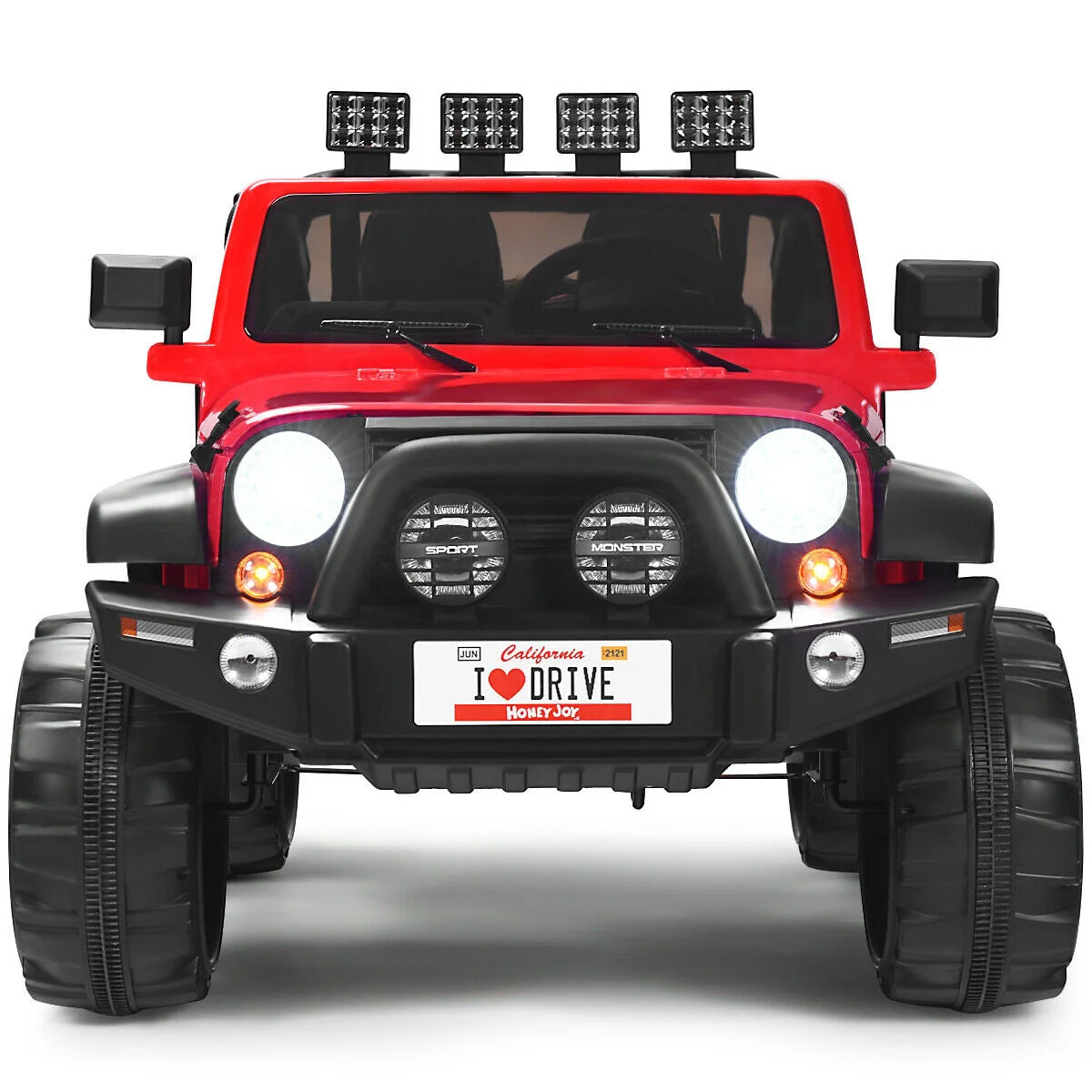 12V 2-Seater Ride on Car Truck with Remote Control and Storage Room-Red - Image 3