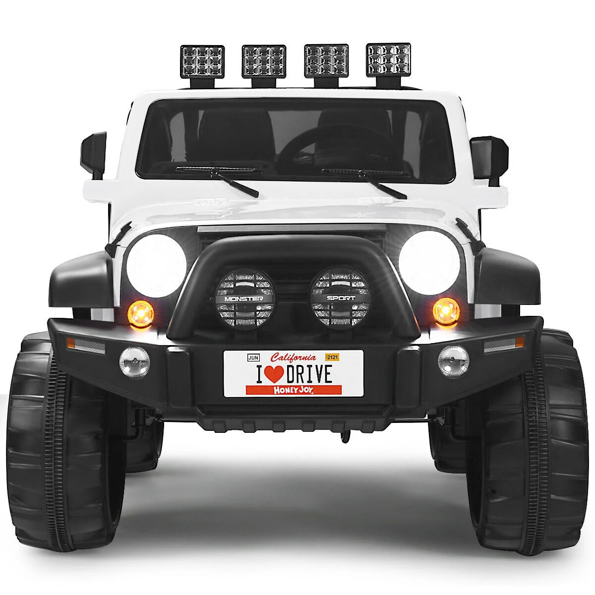 12V 2-Seater Ride on Car Truck with Remote Control and Storage Room-White - Image 3