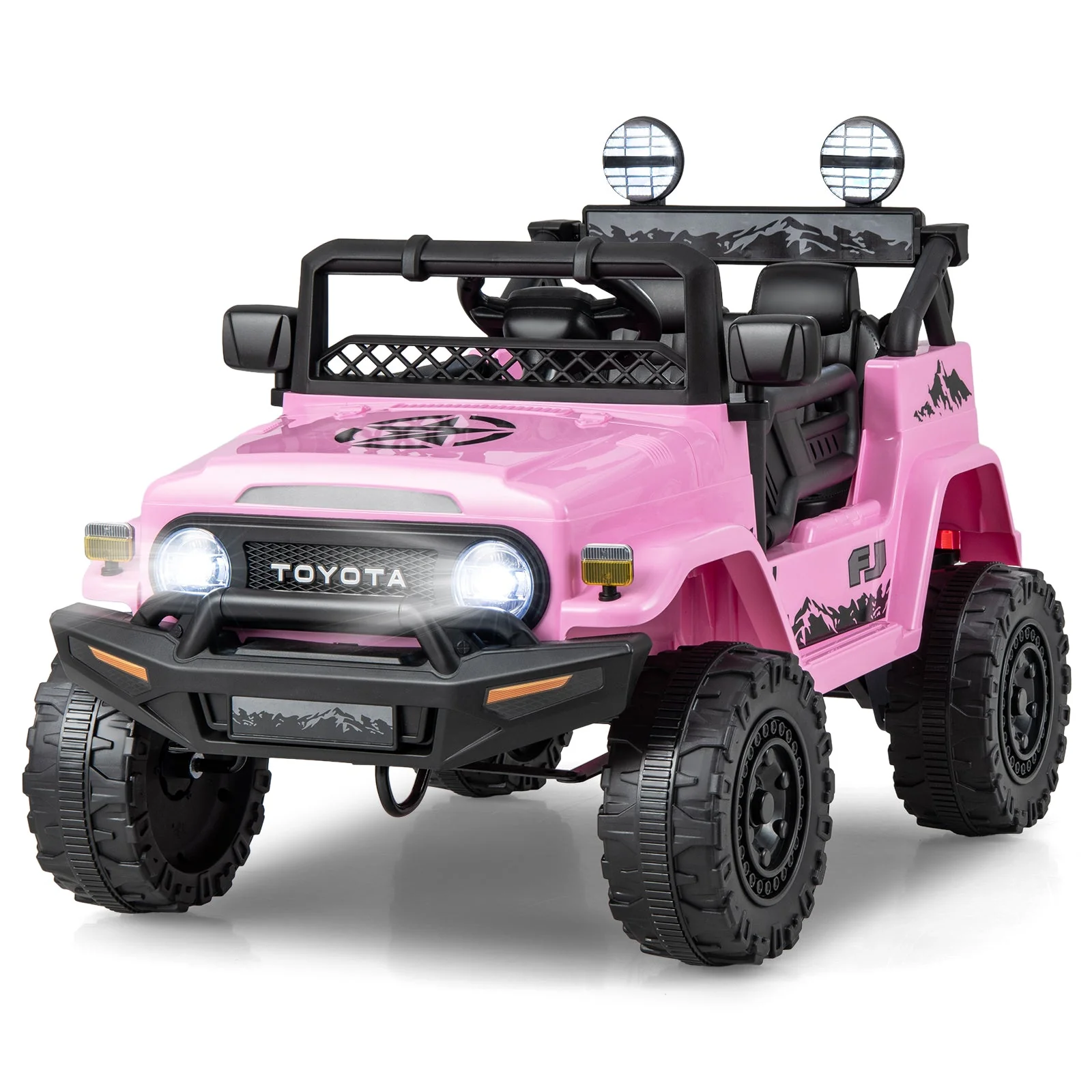12V 7Ah Licensed Toyota FJ Cruiser Electric Car with Remote Control-Pink - Image 2