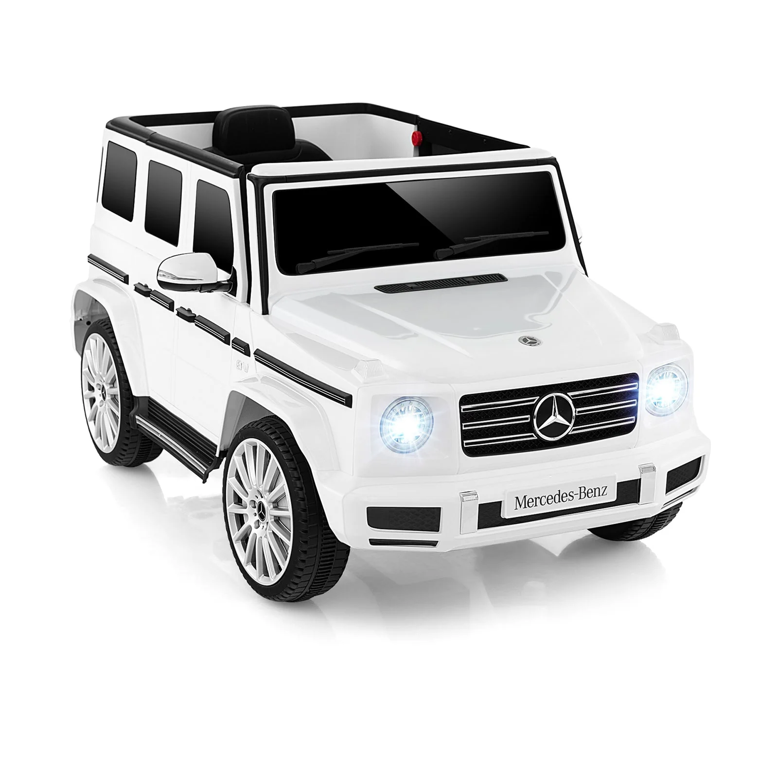 12V Battery Powered Mercedes-Benz G500 Kids Ride-on Car-White - Image 2