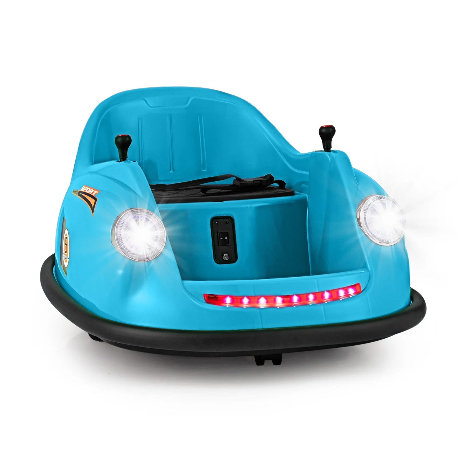 12V Electric Kids Ride on Bumper Car Battery Powered Bumping Car with Remote Control-Blue - Image 2