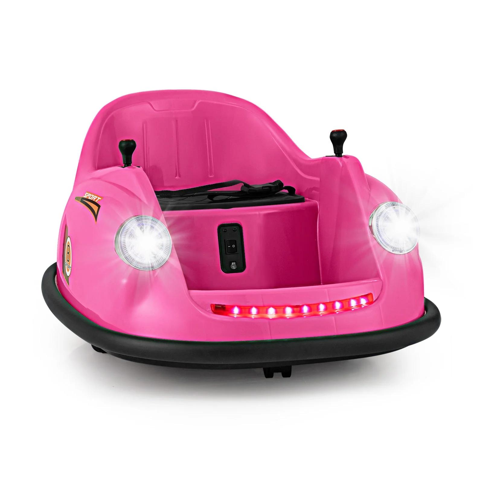12V Electric Kids Ride on Bumper Car Battery Powered Bumping Car with Remote Control-Pink - Image 2