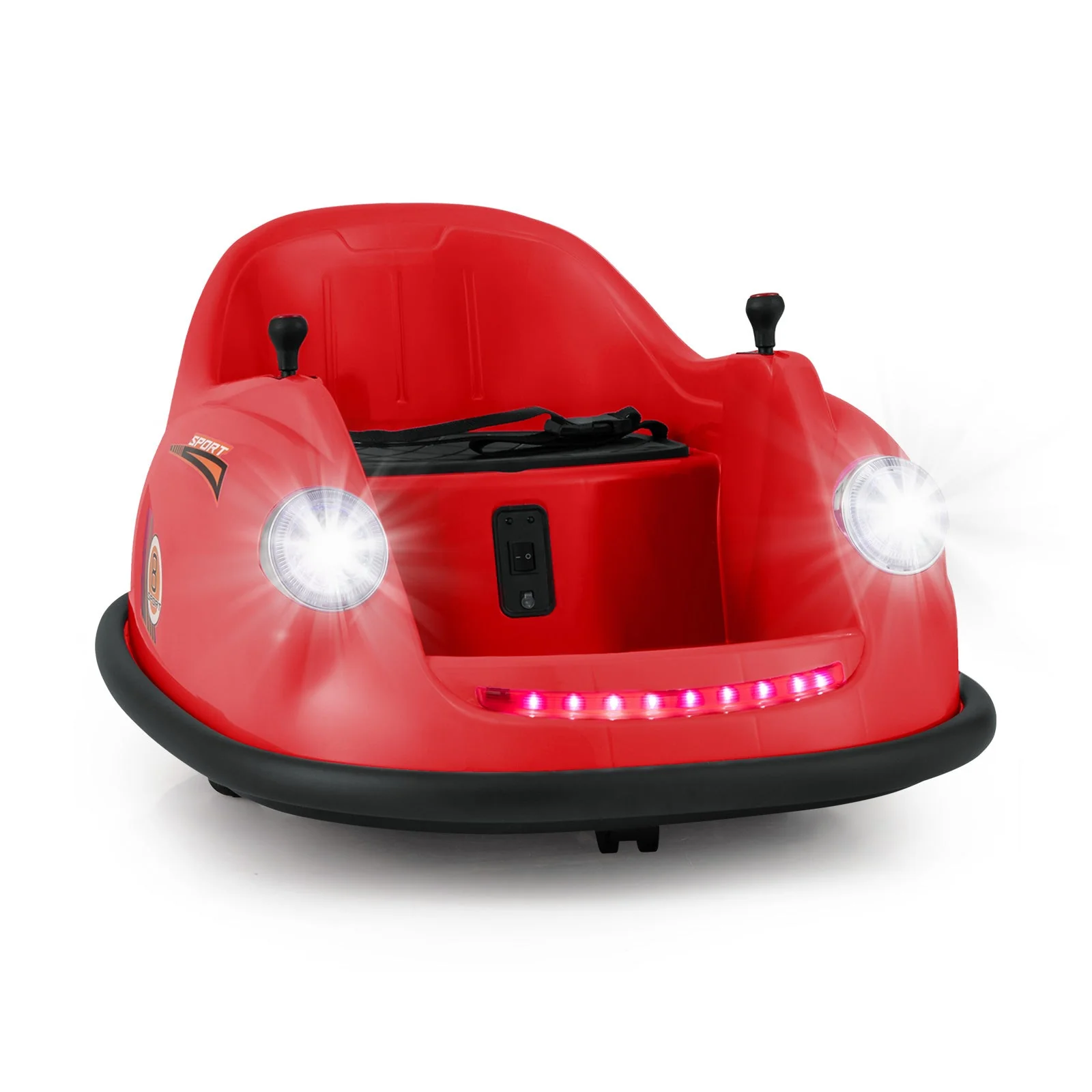 12V Electric Kids Ride on Bumper Car Battery Powered Bumping Car with Remote Control-Red - Image 2