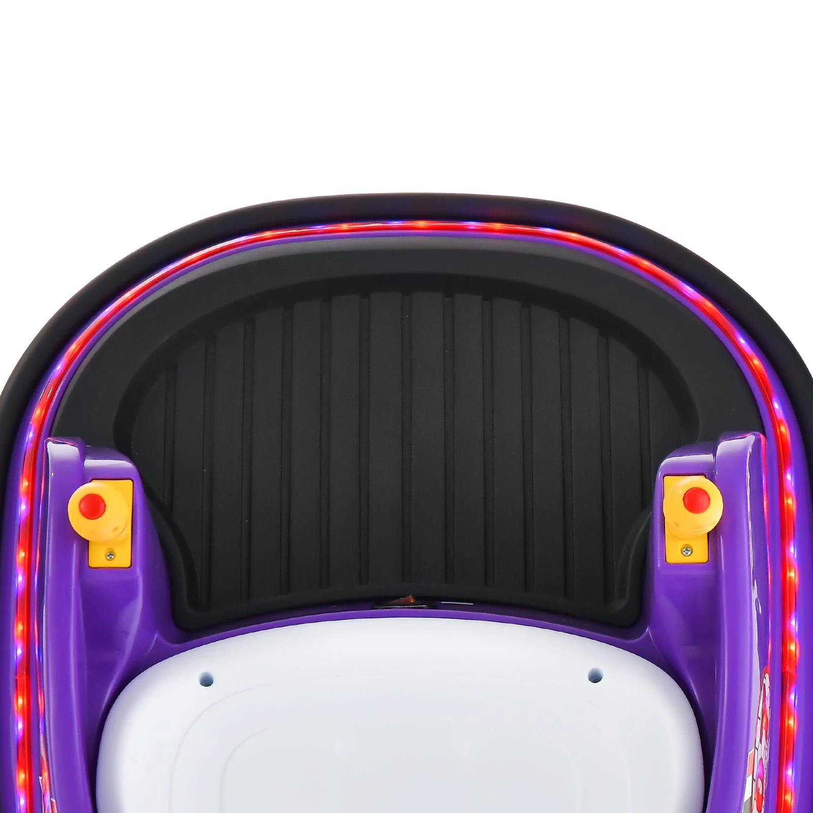 12V Electric Kids Ride On Bumper Car with Flashing Lights for Toddlers-Purple - Image 7