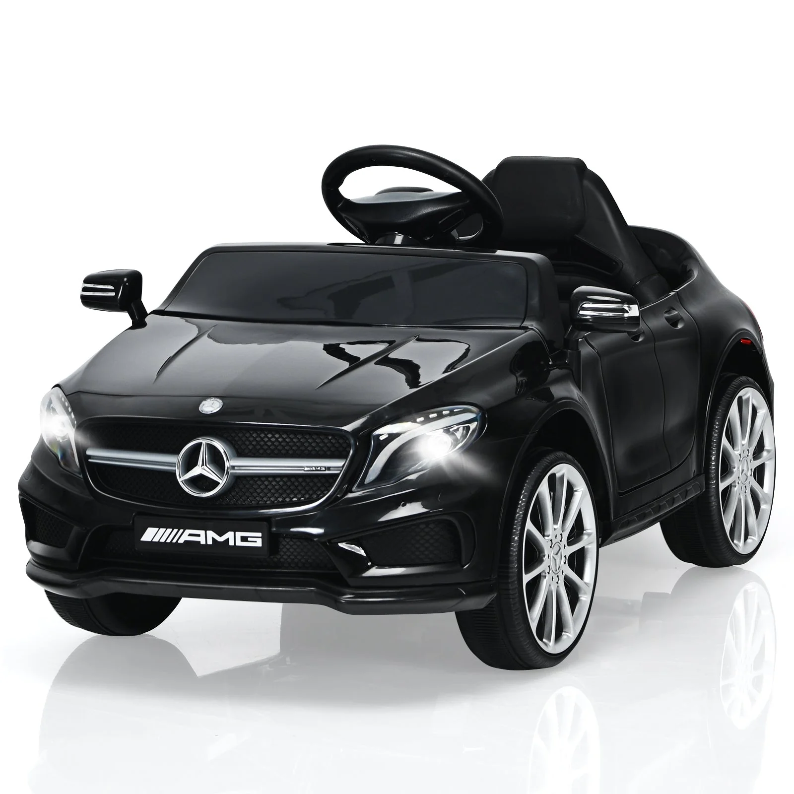 12V Electric Kids Ride On Car with Remote Control-Black - Image 4