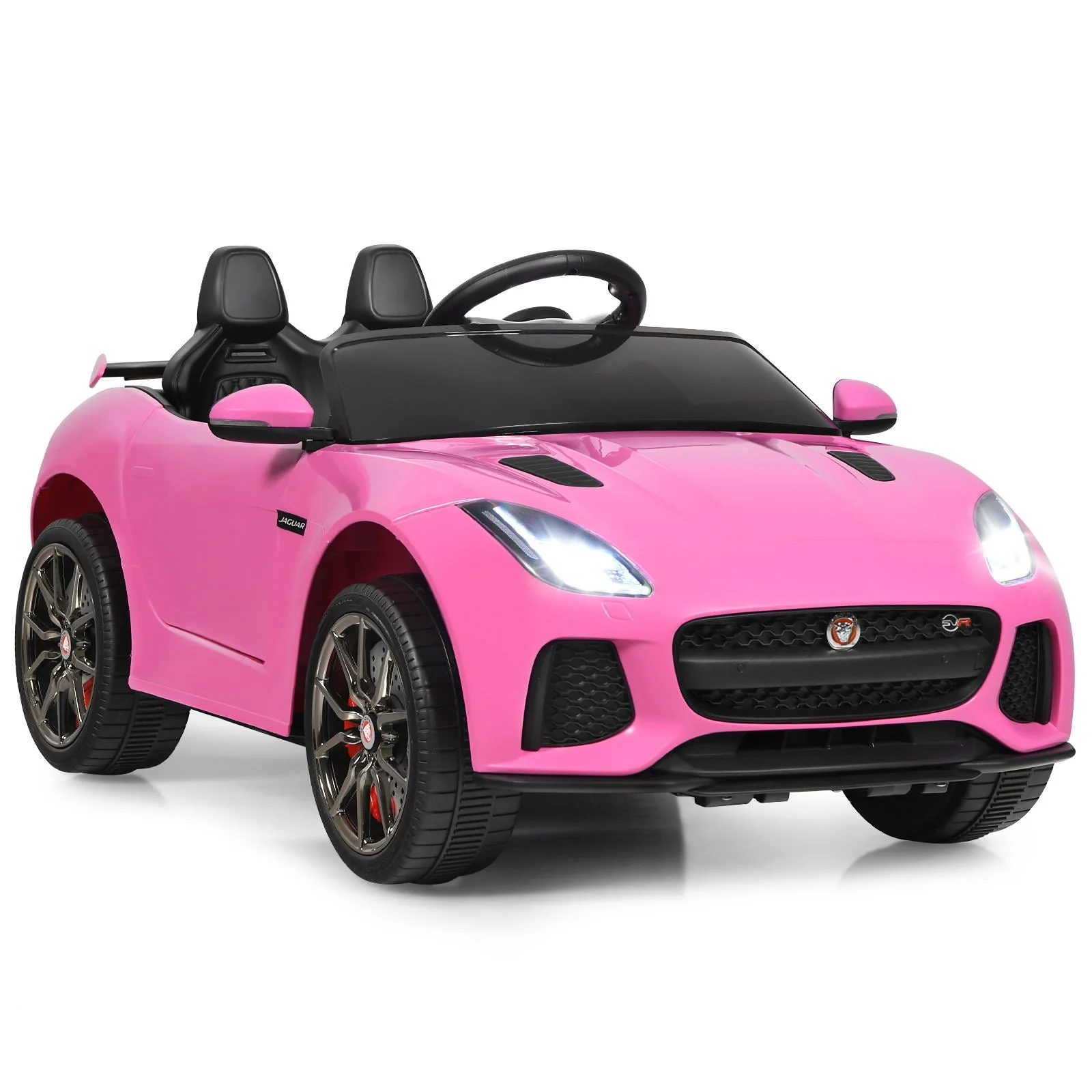 12V Jaguar F-Type SVR Licensed Kids Ride On Car-Pink - Image 3