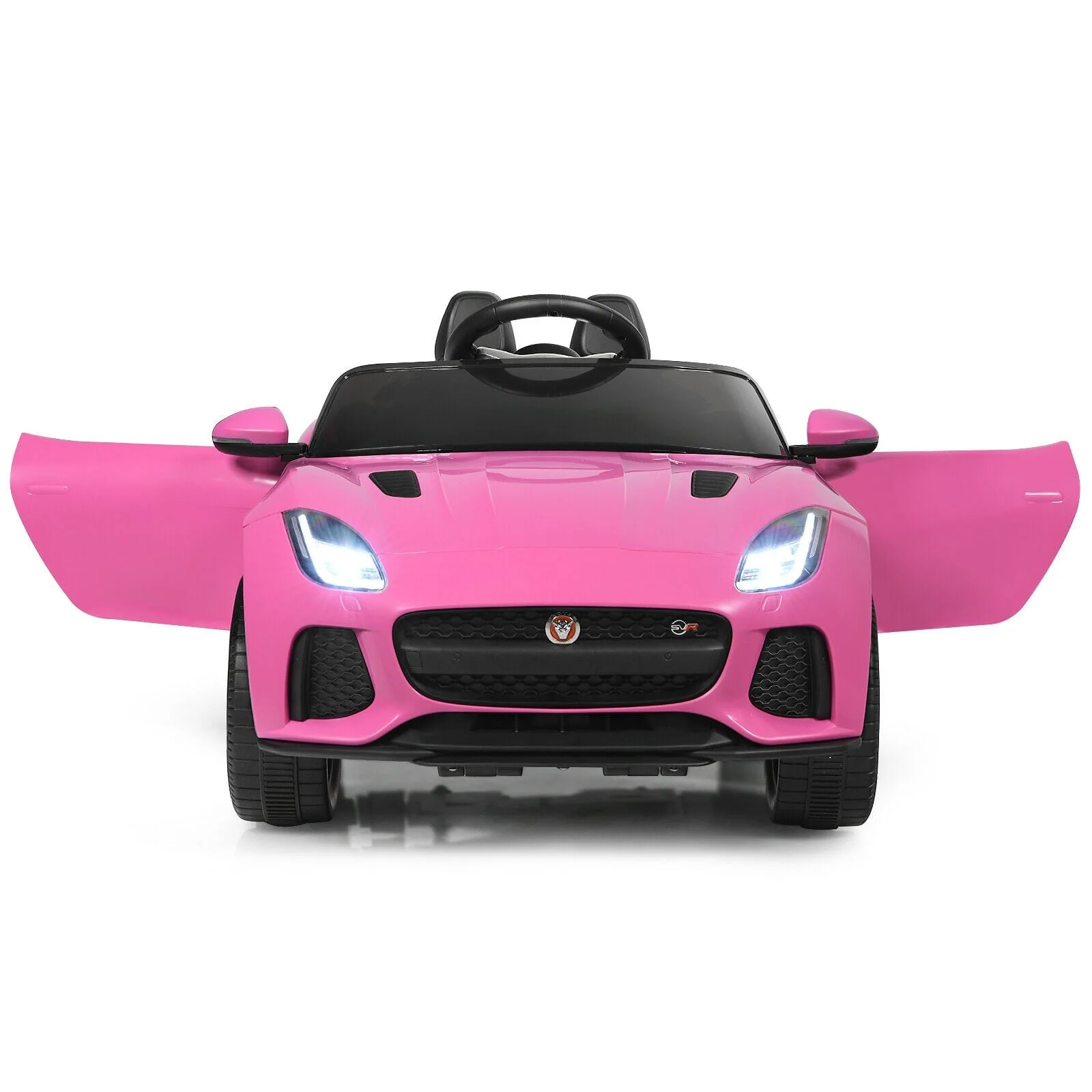12V Jaguar F-Type SVR Licensed Kids Ride On Car-Pink - Image 7