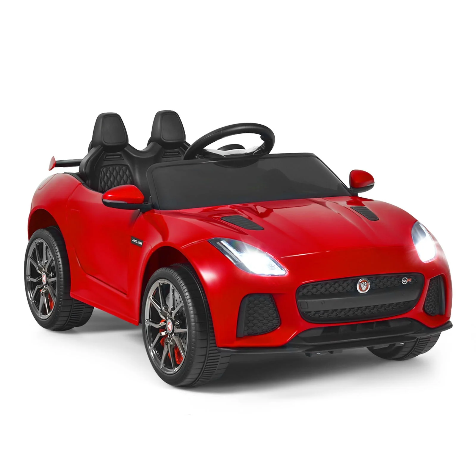 12V Jaguar F-Type SVR Licensed Kids Ride On Car-Red - Image 3