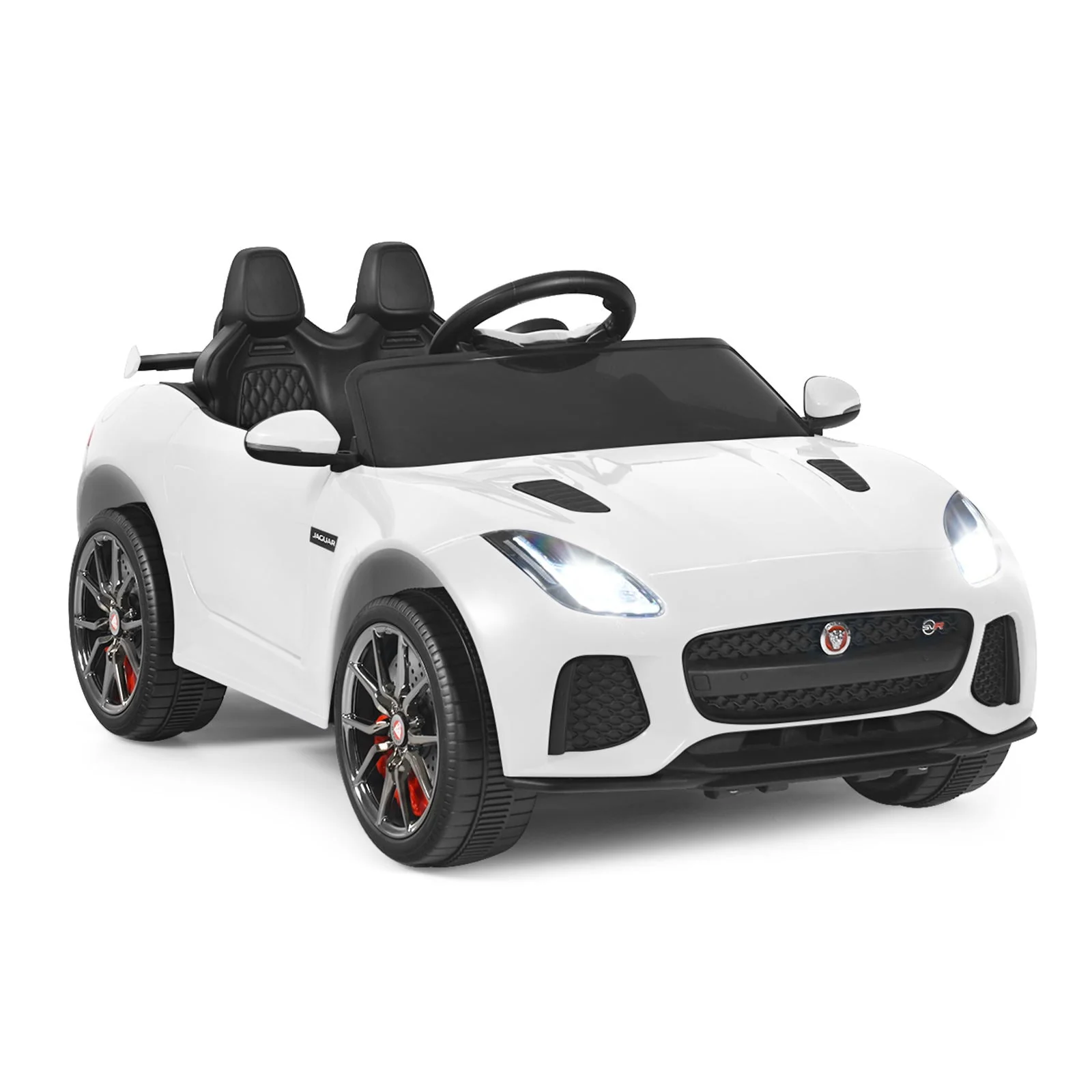 12V Jaguar F-Type SVR Licensed Kids Ride On Car-White - Image 3
