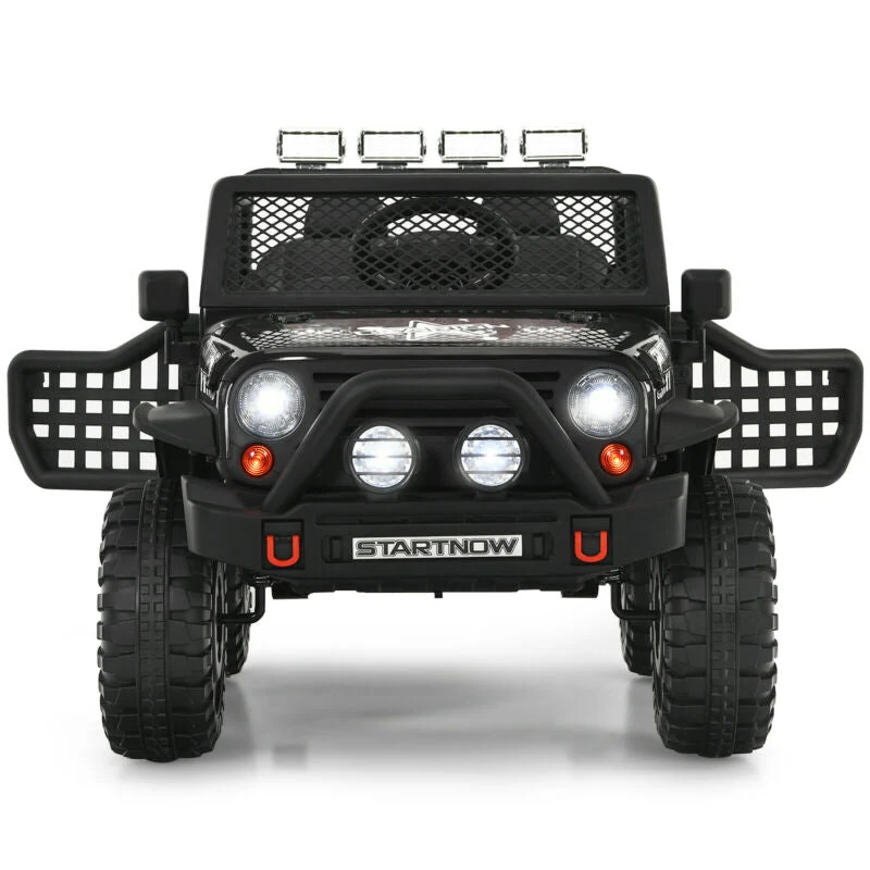 12V Kids Electric Ride On Truck with Remote Control and Operation Lever-Black - Image 7