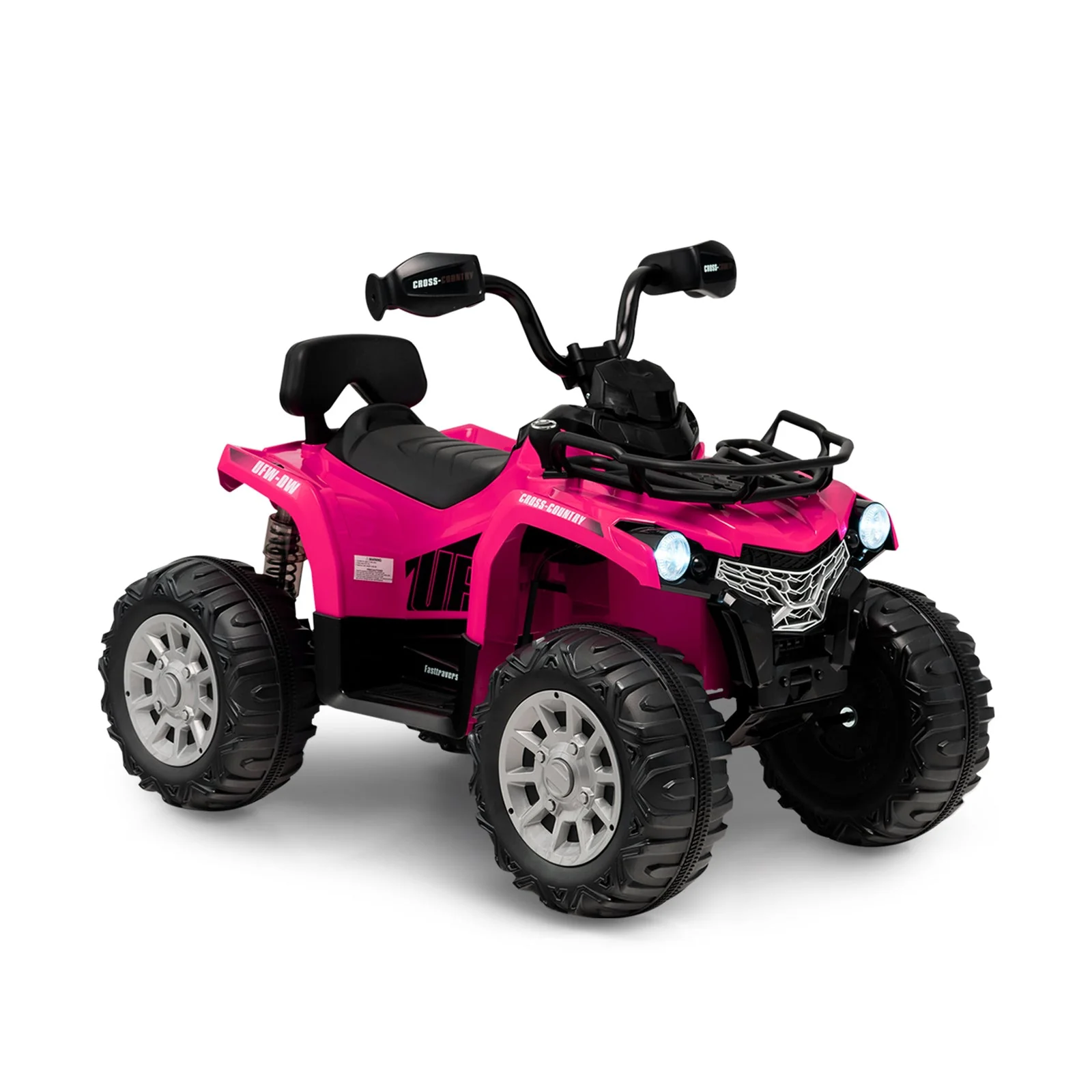 12V Kids Ride On ATV 4 Wheeler with MP3 and Headlights-Pink - Image 3
